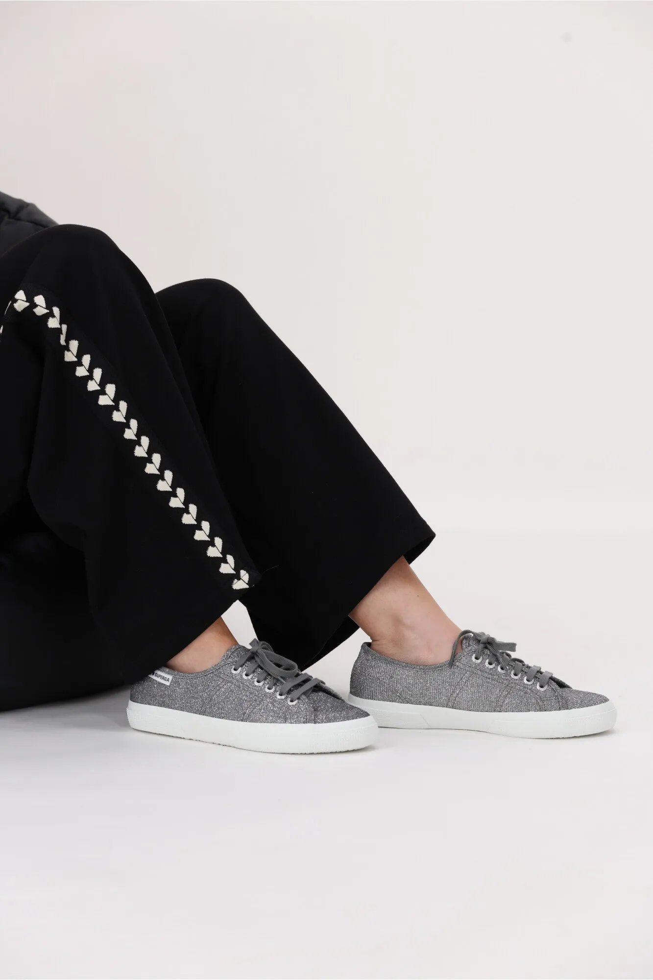 Superga Jersey Lame Leggera Dark Grey