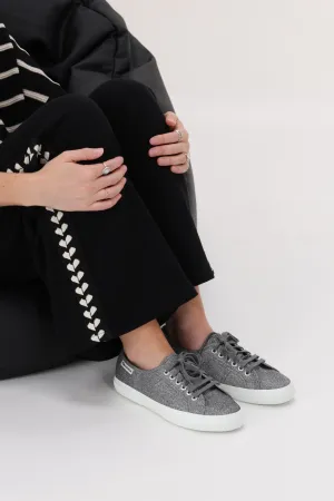 Superga Jersey Lame Leggera Dark Grey