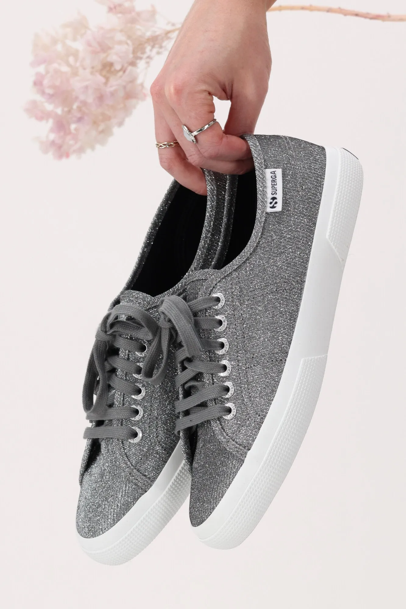 Superga Jersey Lame Leggera Dark Grey