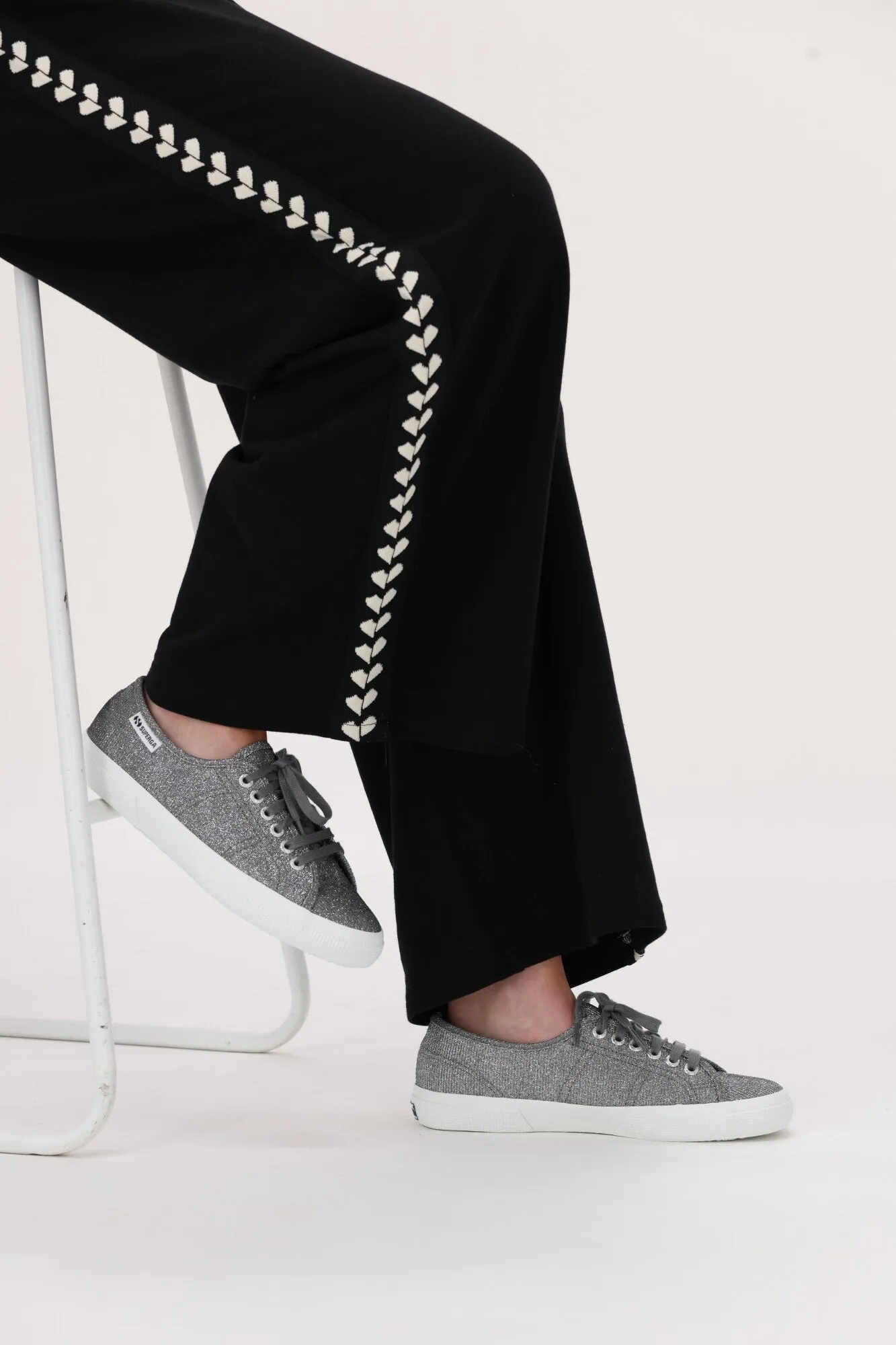 Superga Jersey Lame Leggera Dark Grey