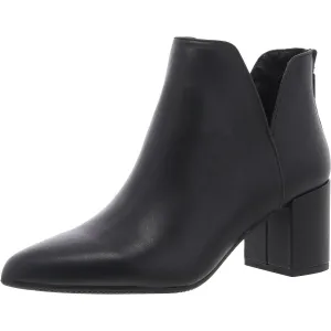 TANNER Womens Block Heel Leather Ankle Boots