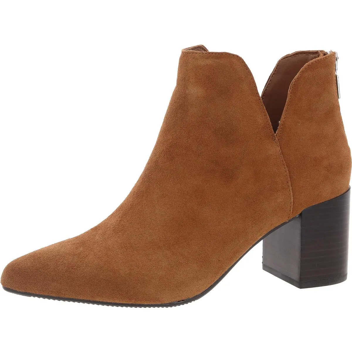 TANNER Womens Block Heel Leather Ankle Boots
