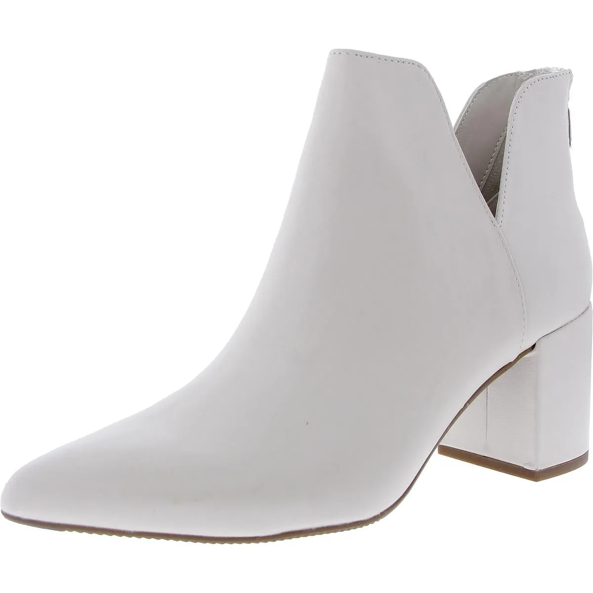 TANNER Womens Block Heel Leather Ankle Boots