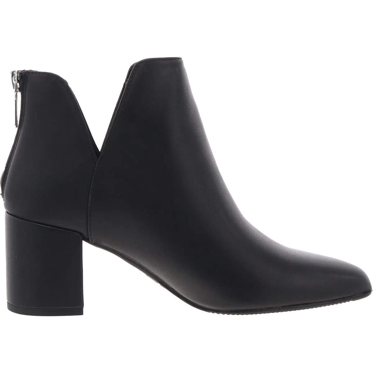 TANNER Womens Block Heel Leather Ankle Boots
