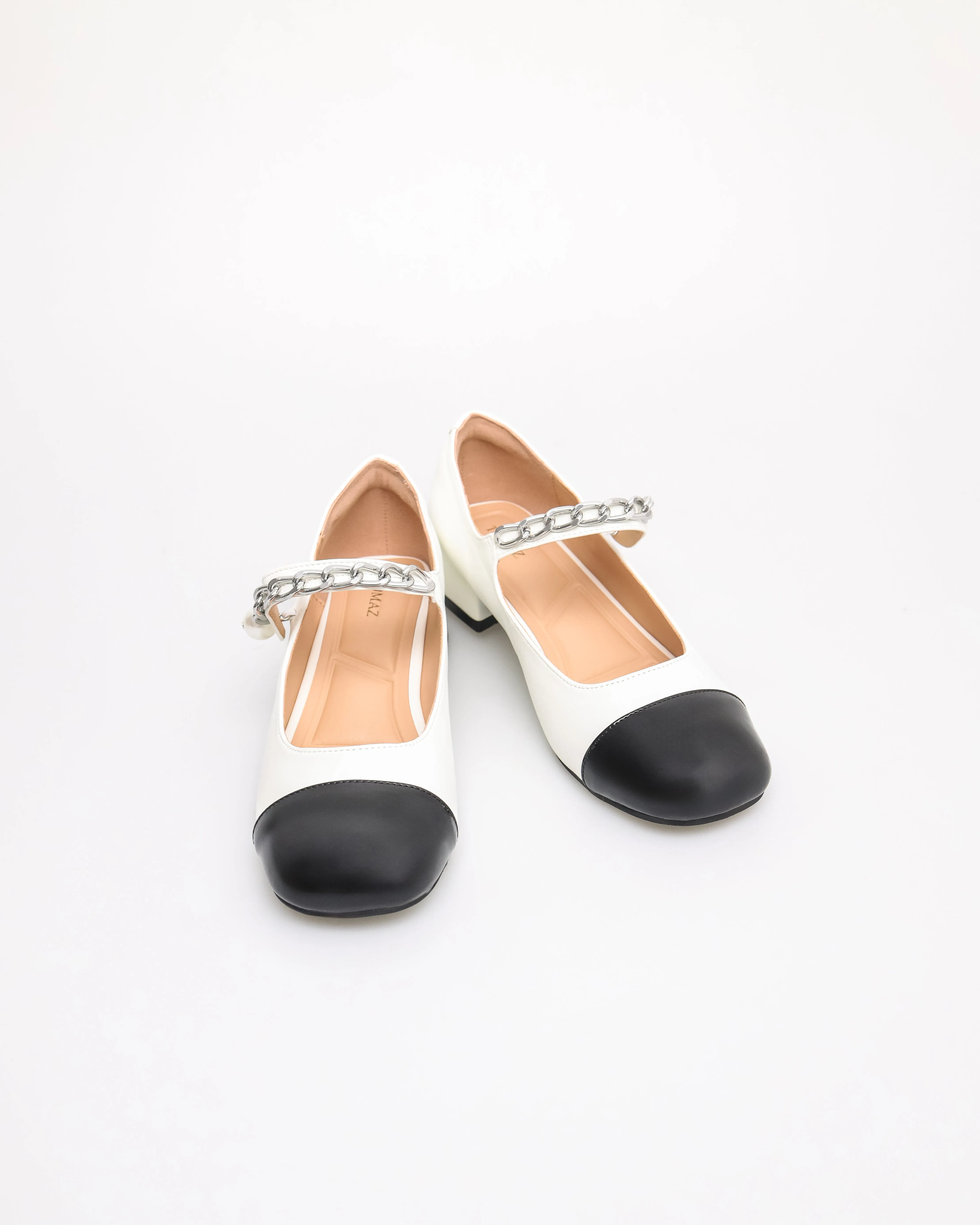 Tomaz FL089 Ladies Mary Jane Pearly Heels