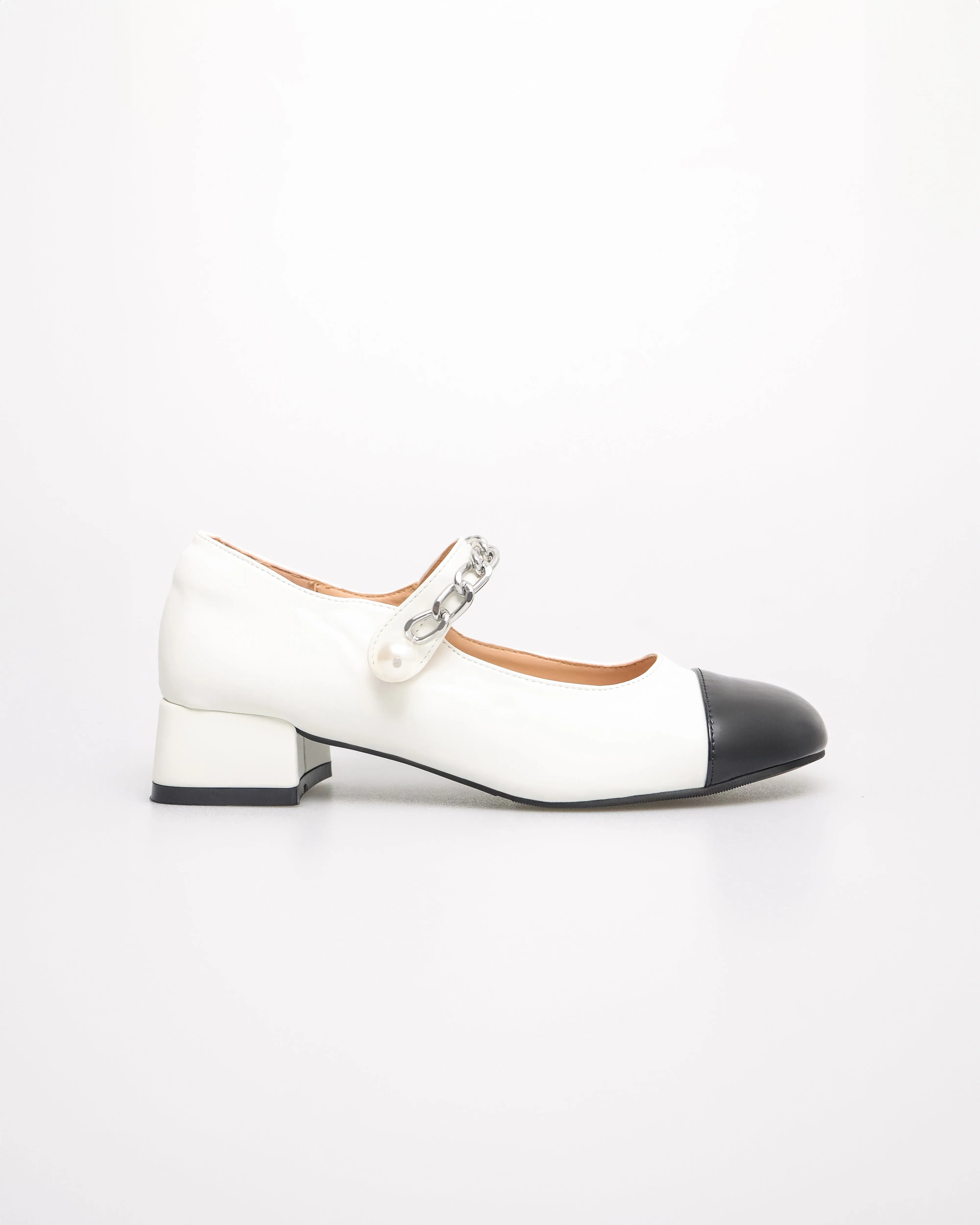 Tomaz FL089 Ladies Mary Jane Pearly Heels