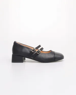Tomaz FL090 Ladies Mary Jane Gold Buckle Heels