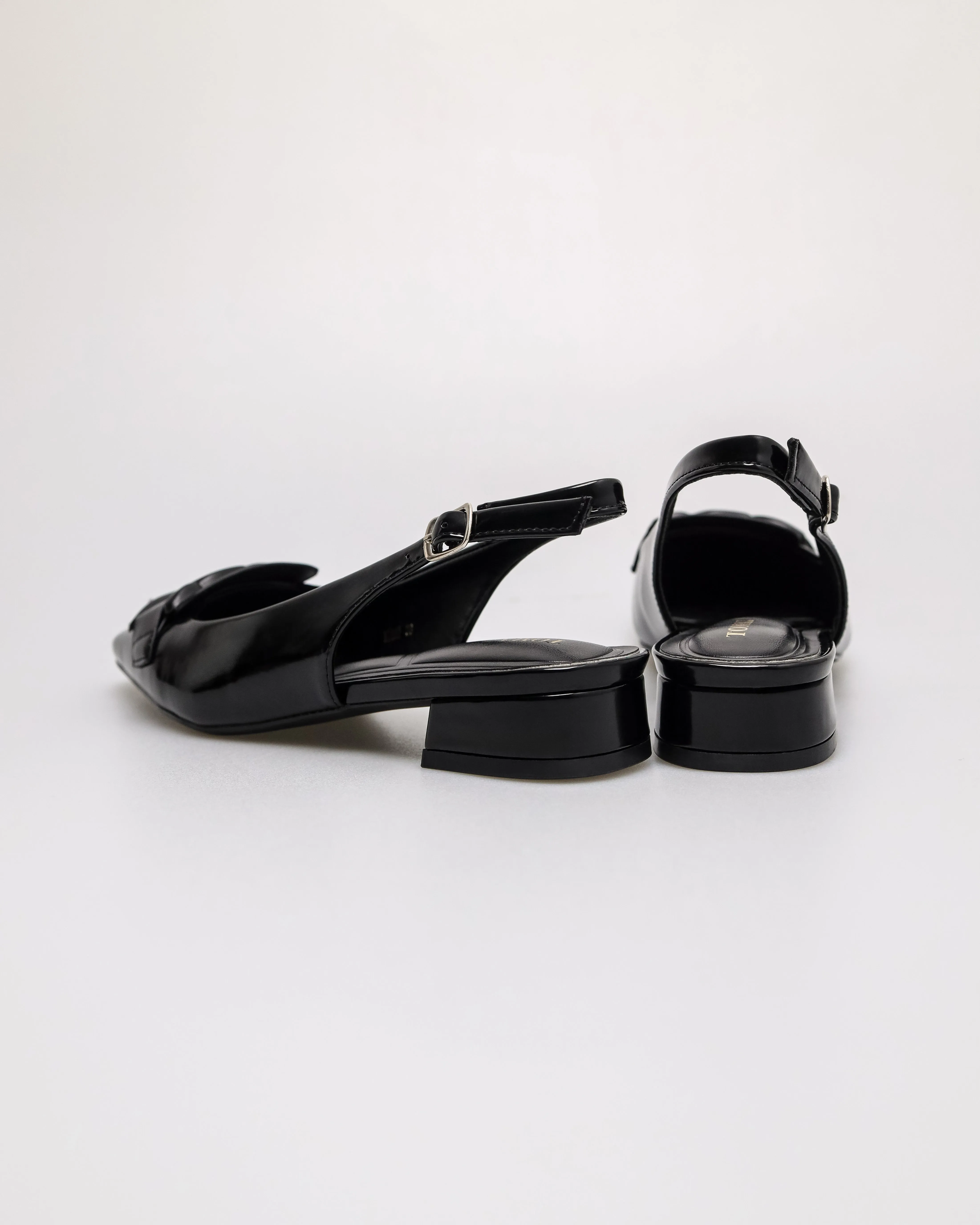 Tomaz FL097 Ladies Chain Slingback Low Heels