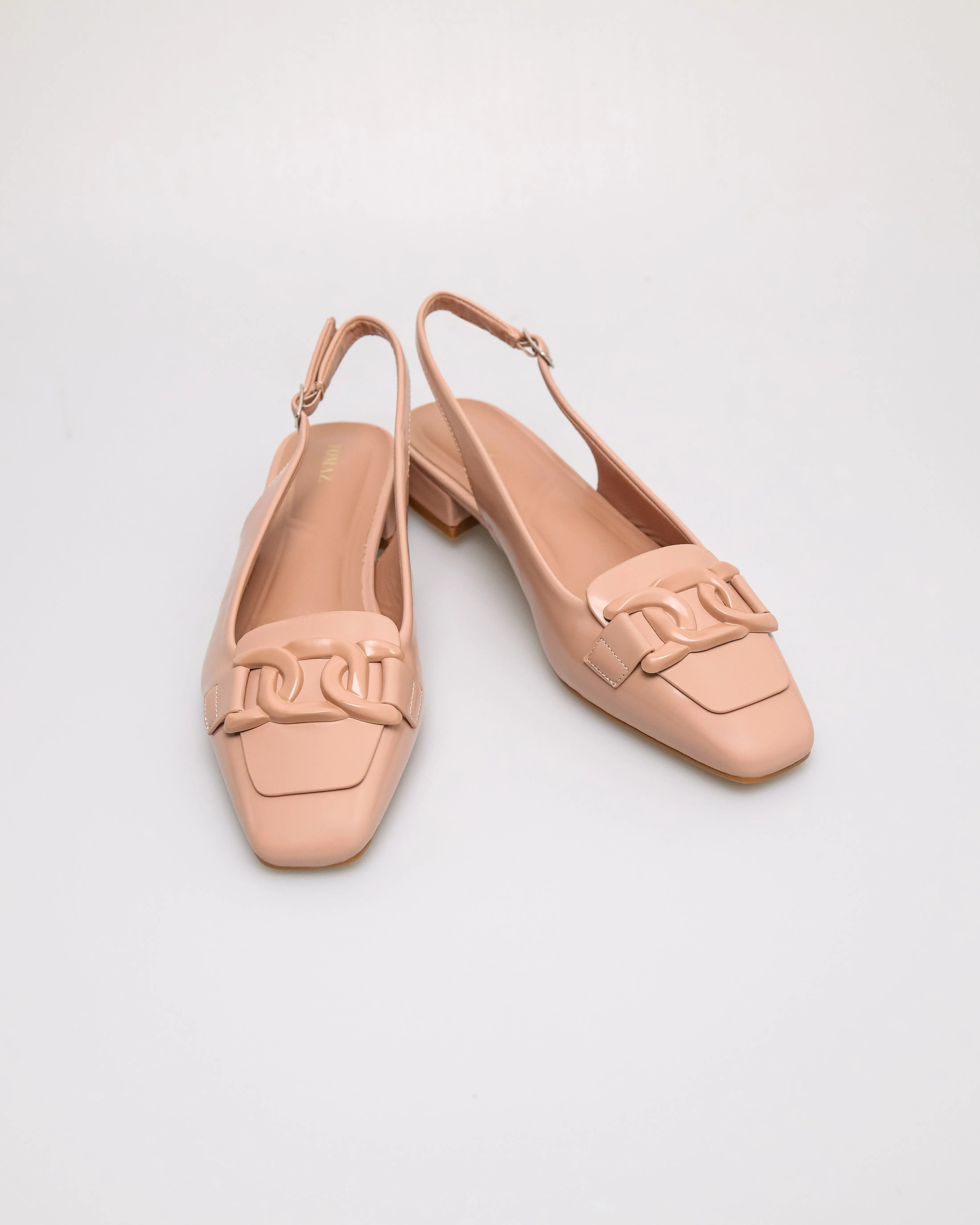 Tomaz FL097 Ladies Chain Slingback Low Heels
