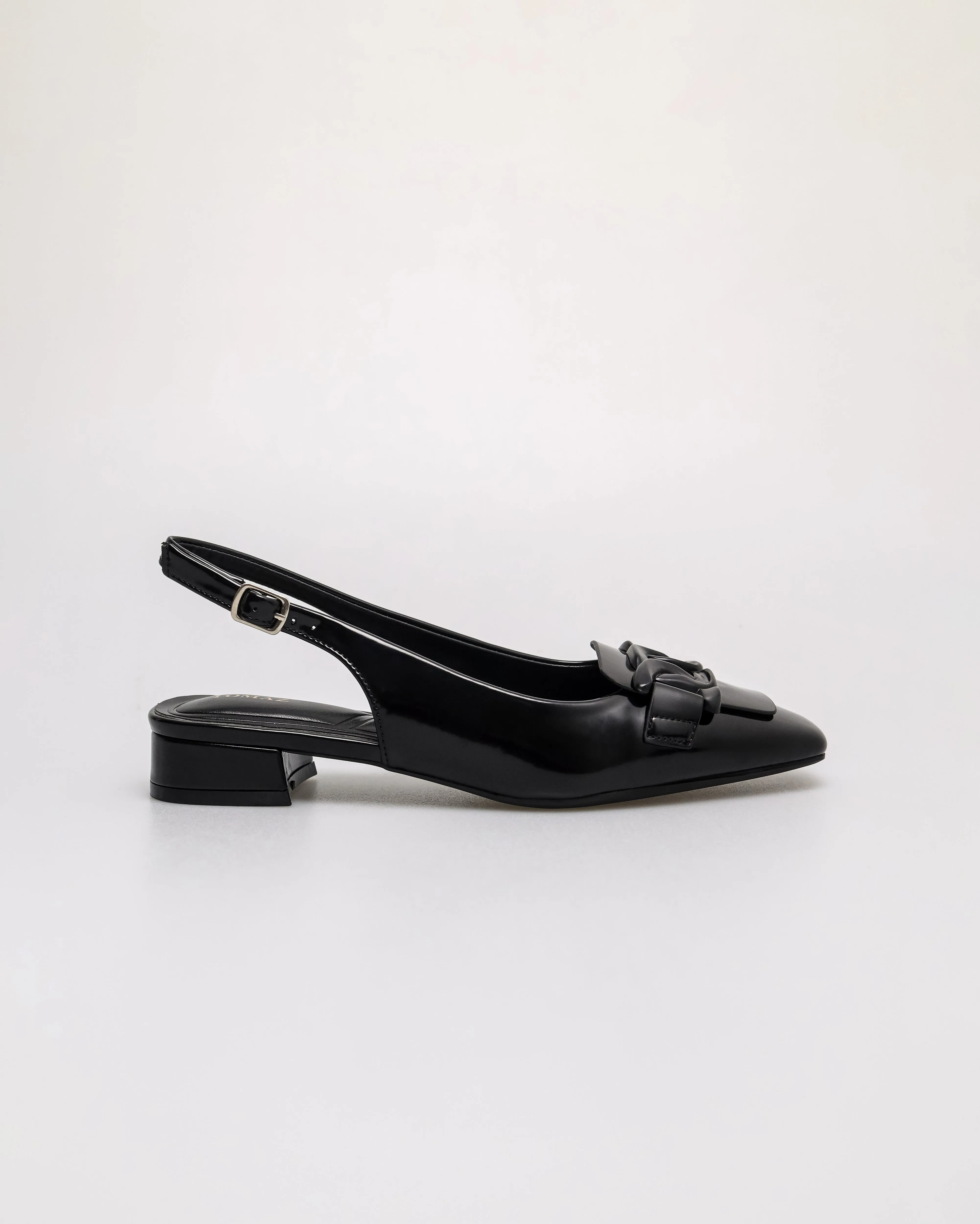Tomaz FL097 Ladies Chain Slingback Low Heels