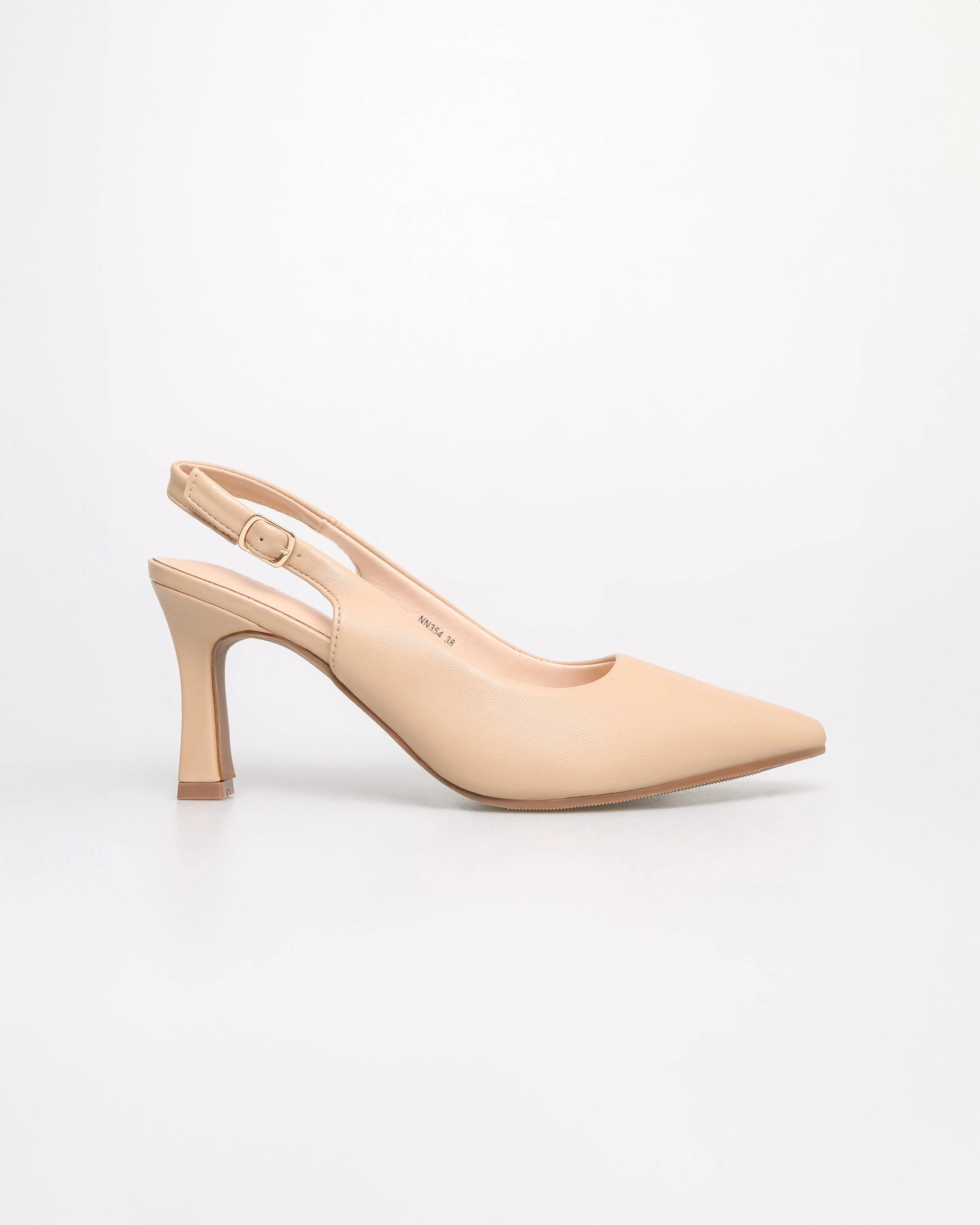 Tomaz NN354 Ladies Pointy Slingback Heels (Beige)