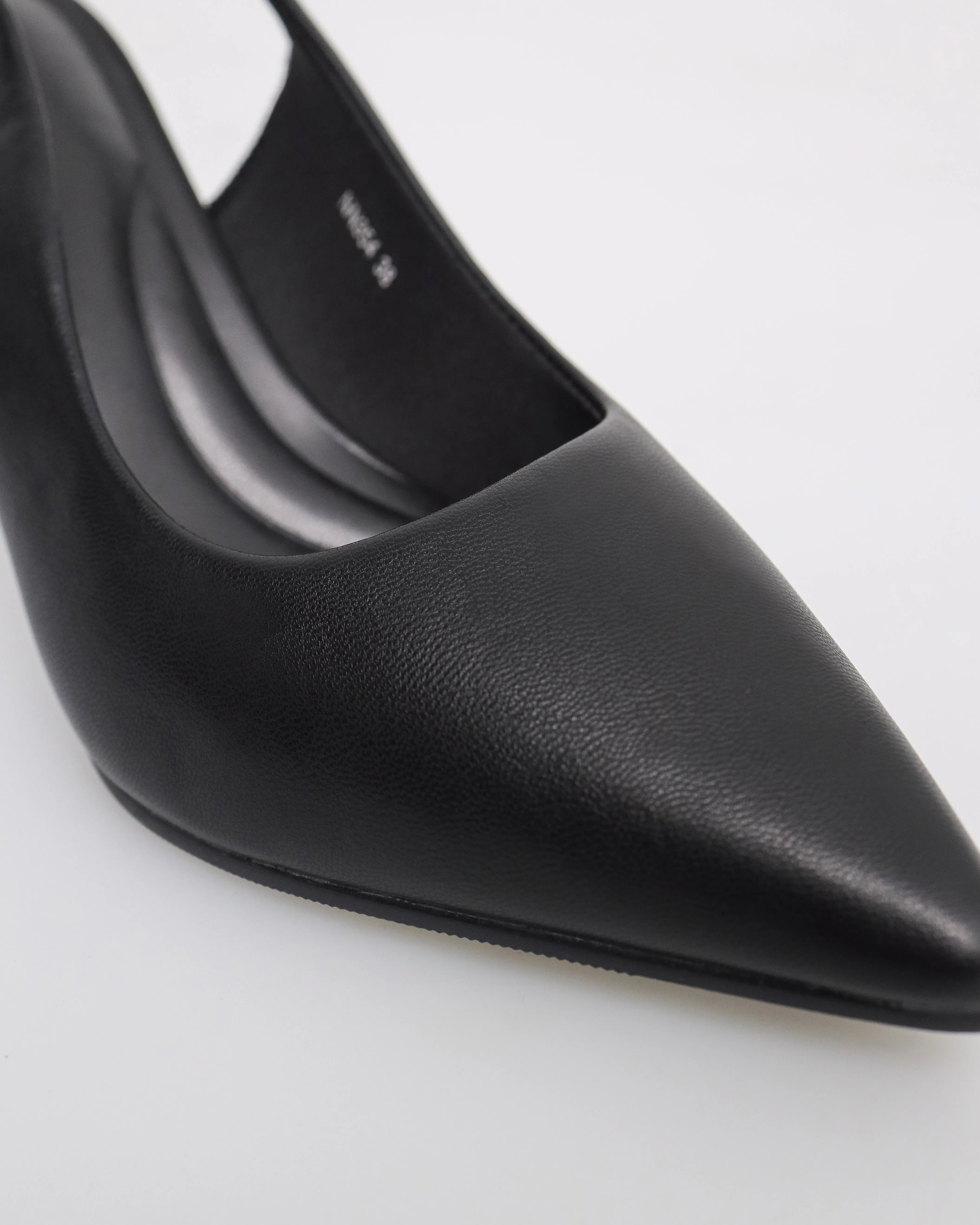 Tomaz NN354 Ladies Pointy Slingback Heels (Black)