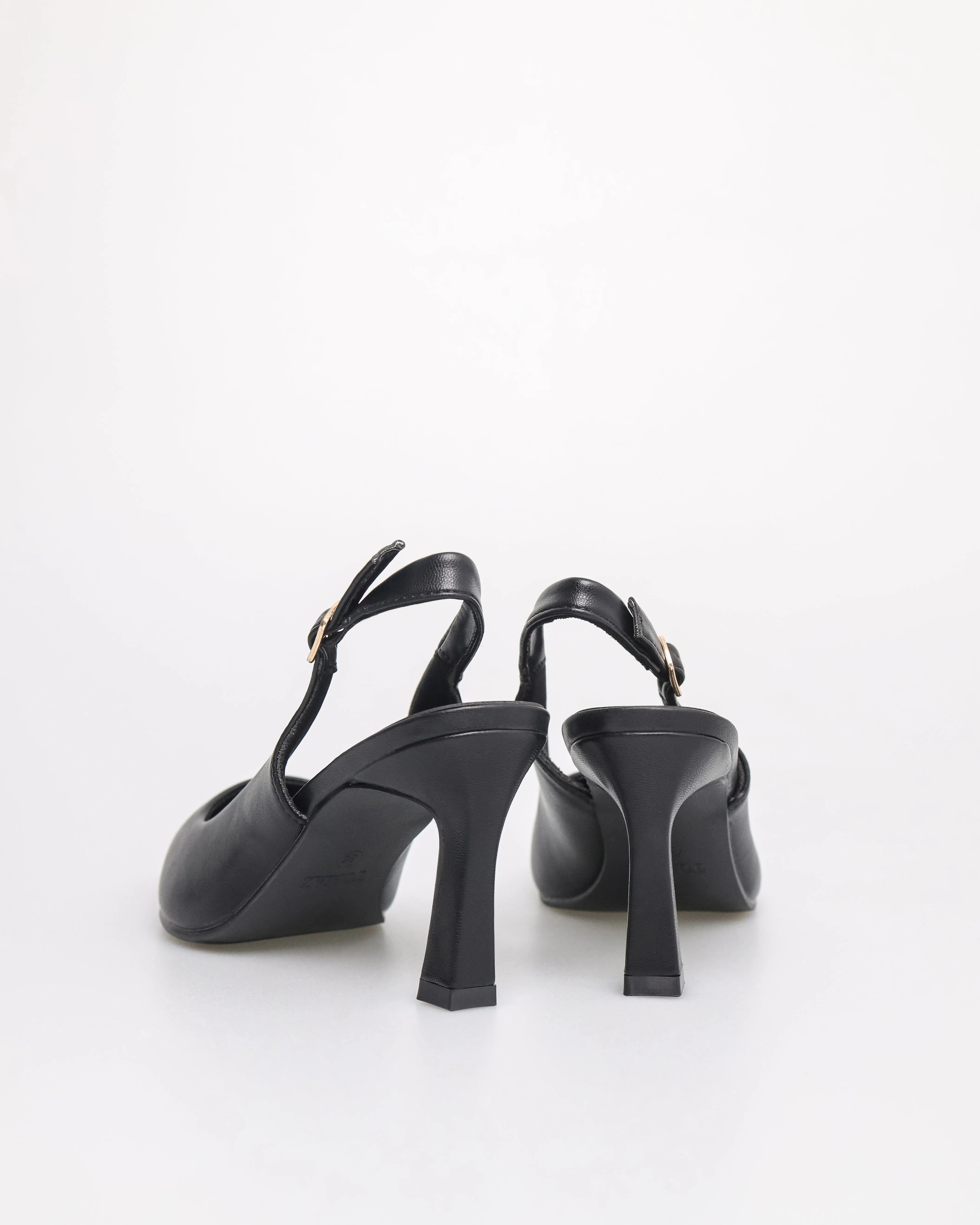 Tomaz NN354 Ladies Pointy Slingback Heels (Black)