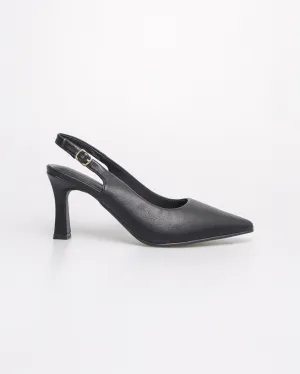 Tomaz NN354 Ladies Pointy Slingback Heels (Black)