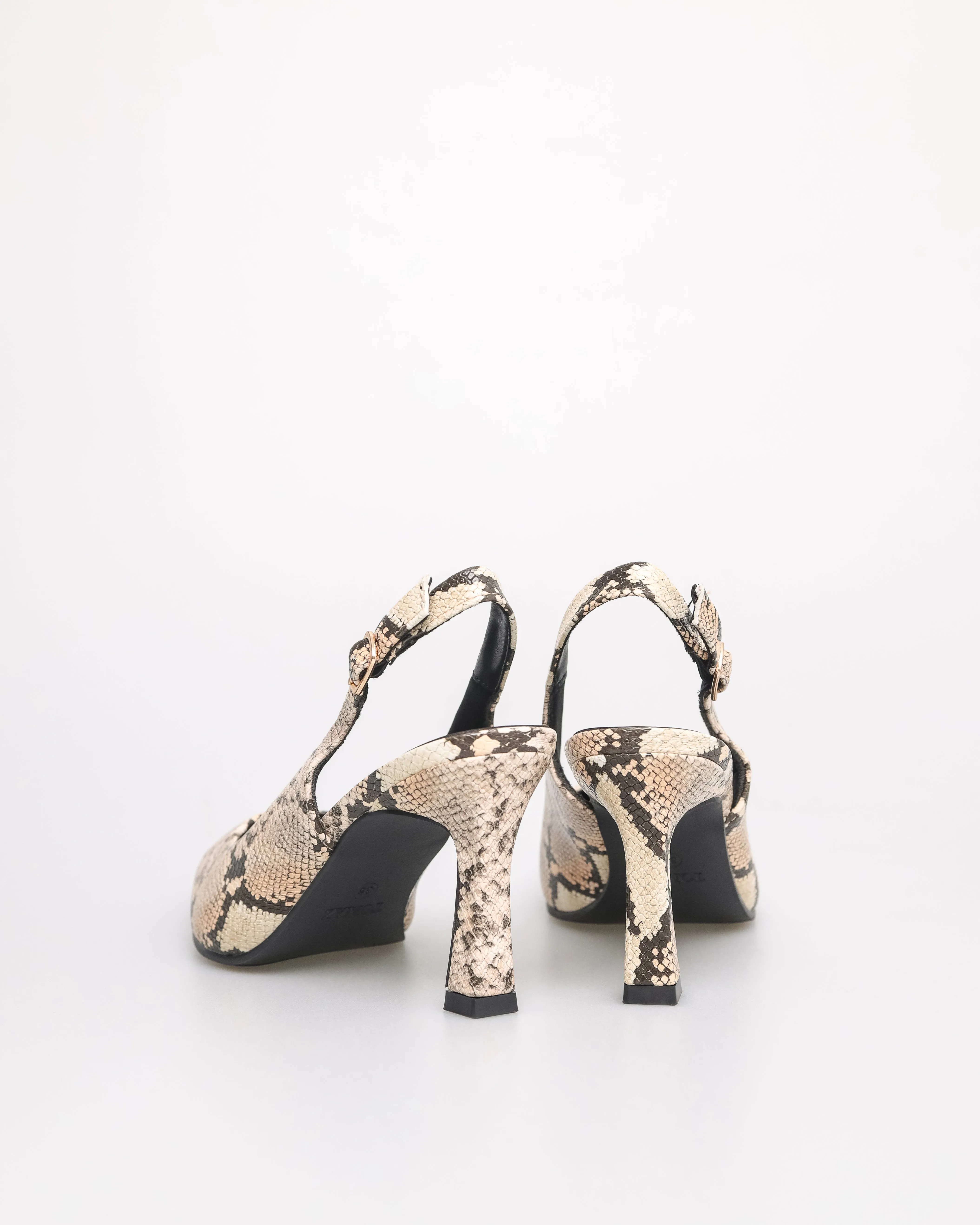 Tomaz NN354 Ladies Pointy Slingback Heels (Snake)