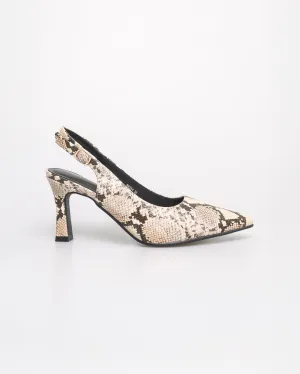 Tomaz NN354 Ladies Pointy Slingback Heels (Snake)