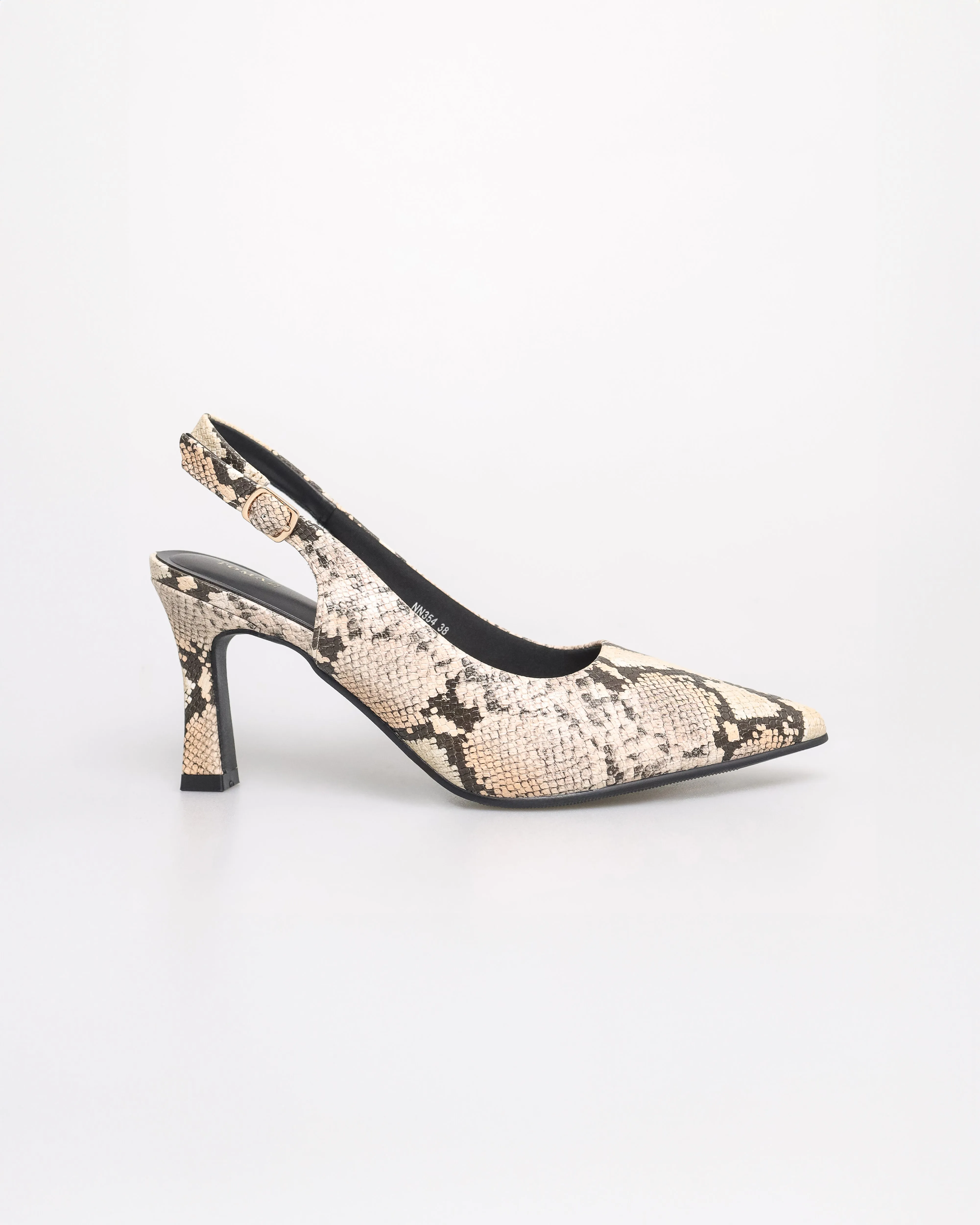Tomaz NN354 Ladies Pointy Slingback Heels (Snake)