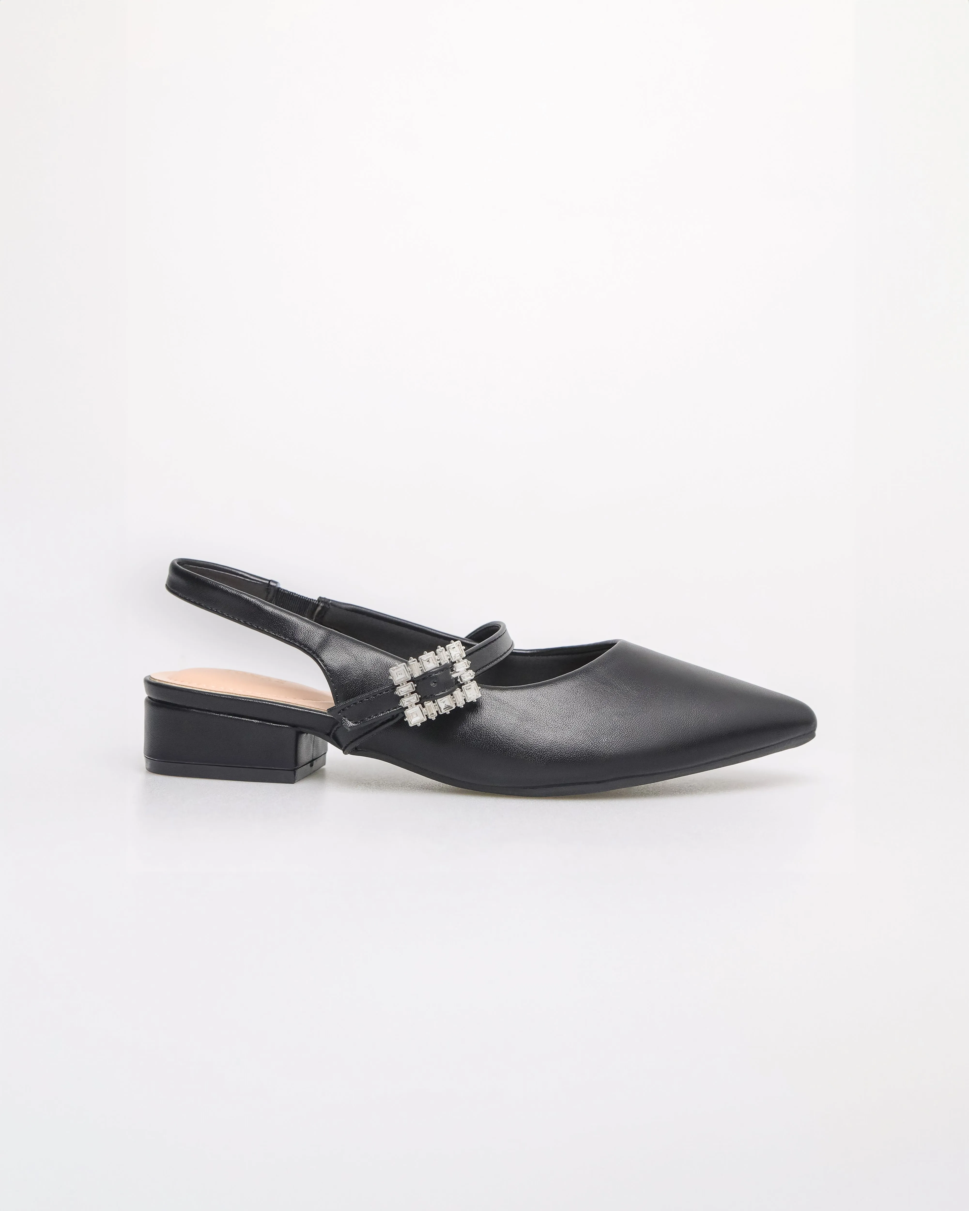 Tomaz NN430 Ladies Pointy Crystal Buckle Heels