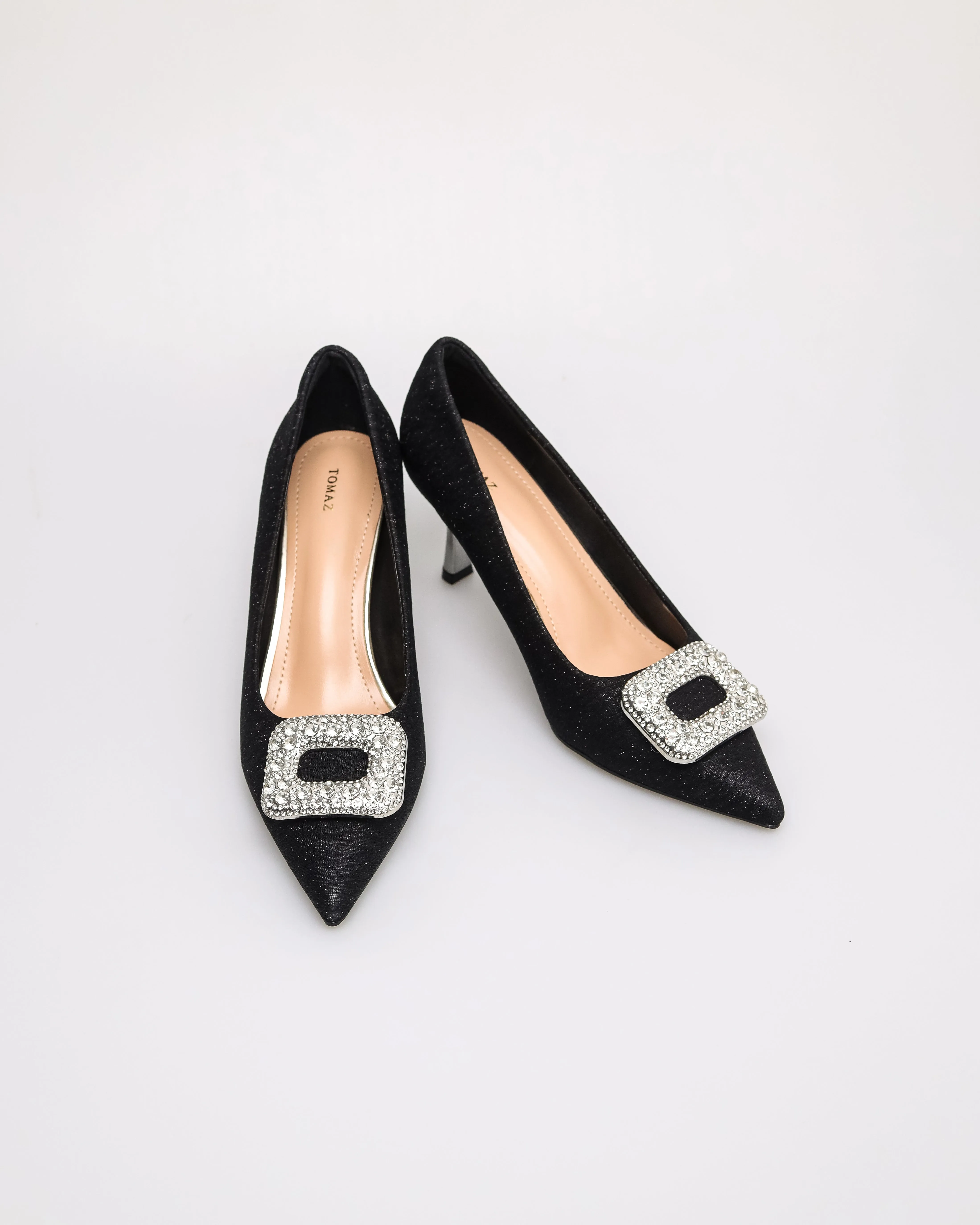 Tomaz NN526 Ladies Glittery Pointy Heels