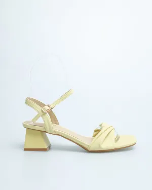 Tomaz YX109 Ladies Knotted Strap Slingback Heels (Yellow)