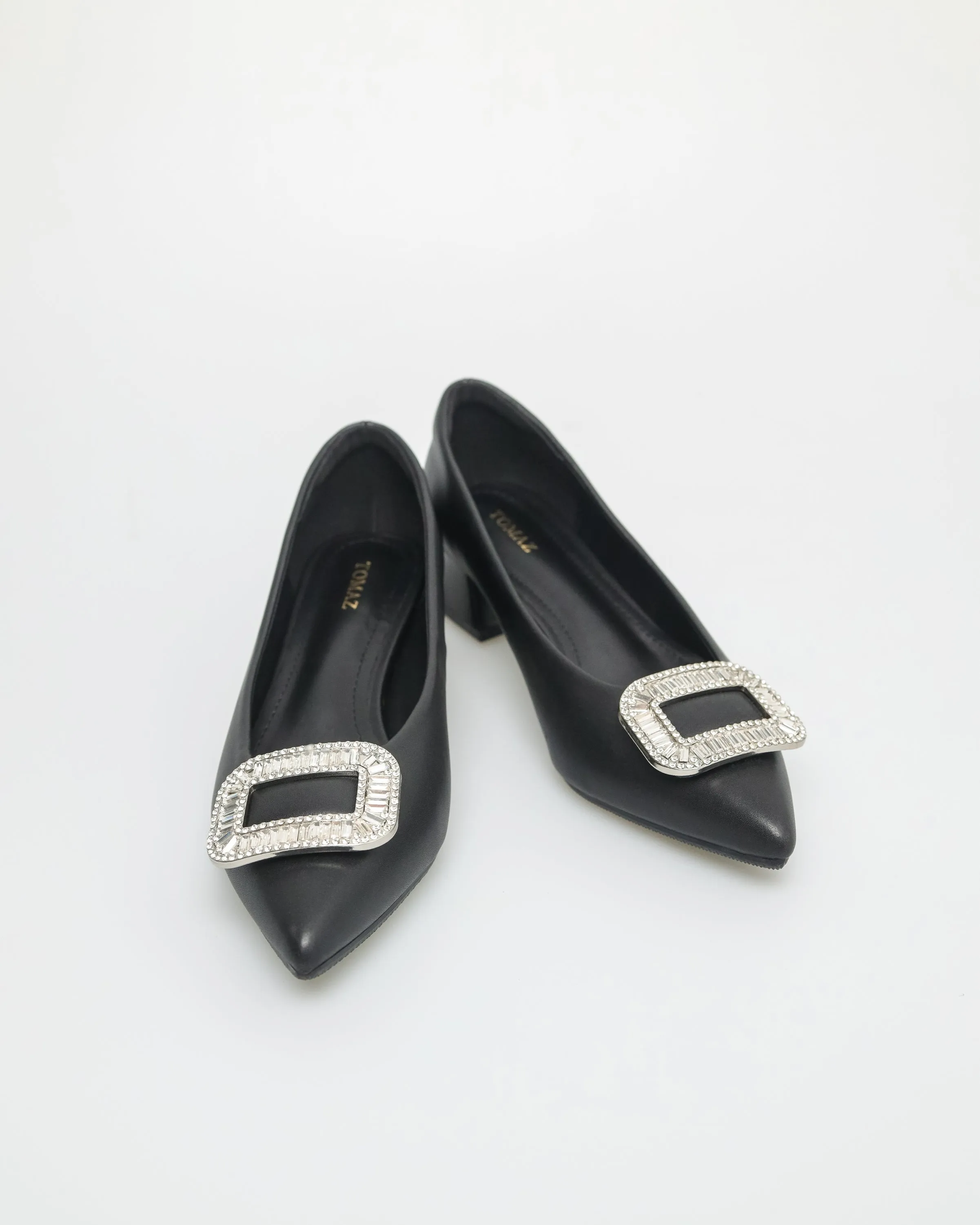 Tomaz YX172 Ladies Pointy Gemstone Heels