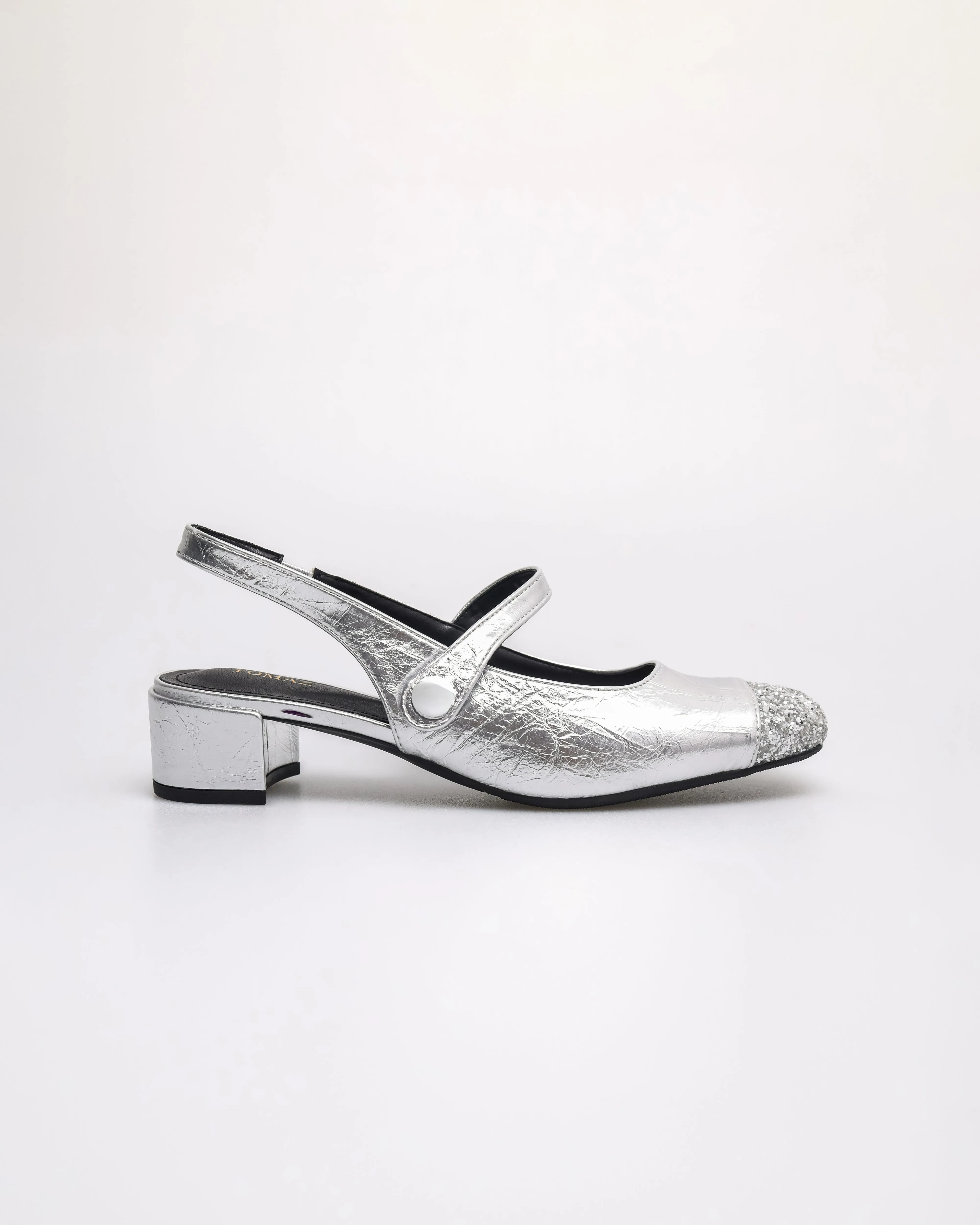 Tomaz YX239 Ladies Glitter Toe Heels