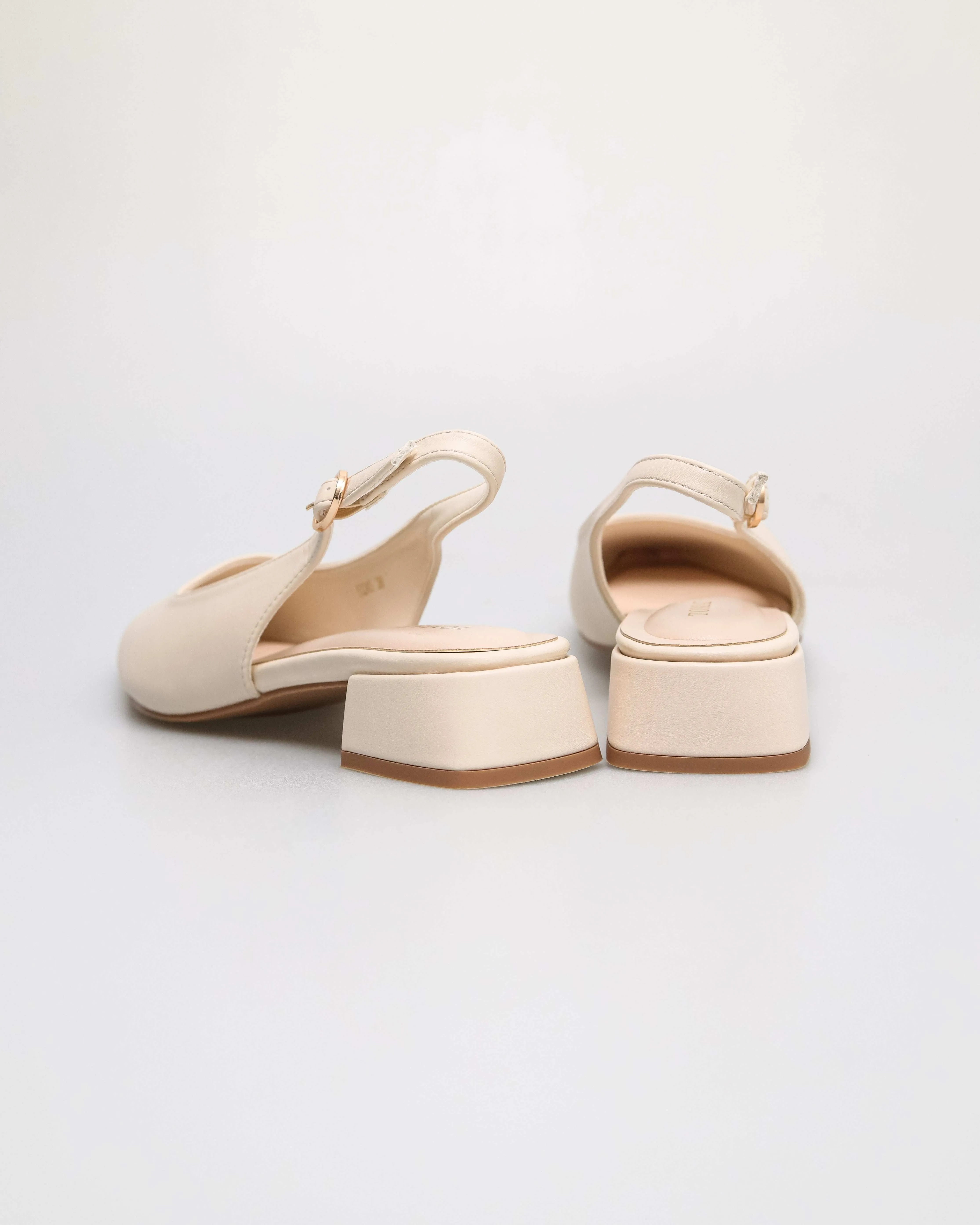 Tomaz YX245 Ladies Golden Buckle Slingback