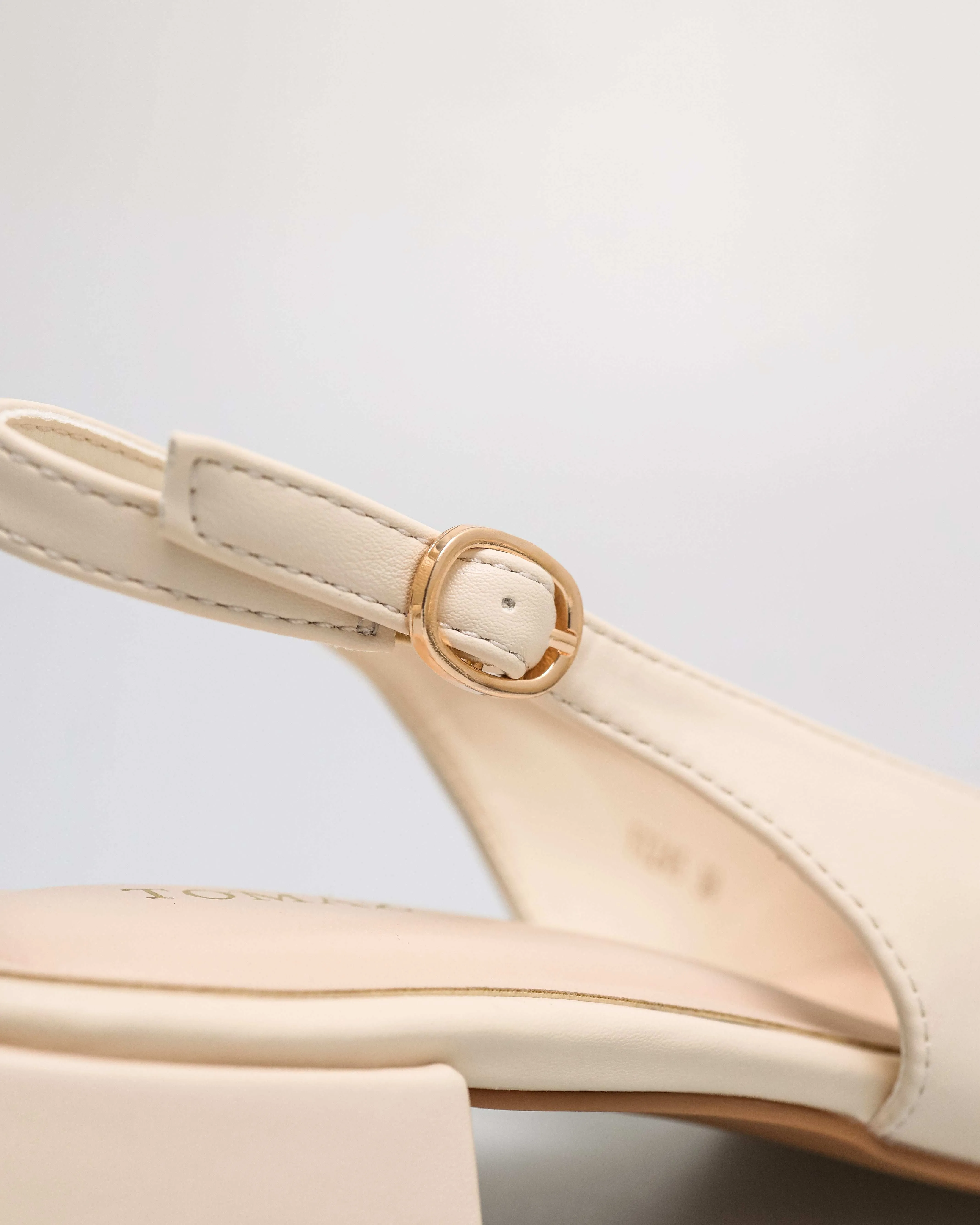 Tomaz YX245 Ladies Golden Buckle Slingback