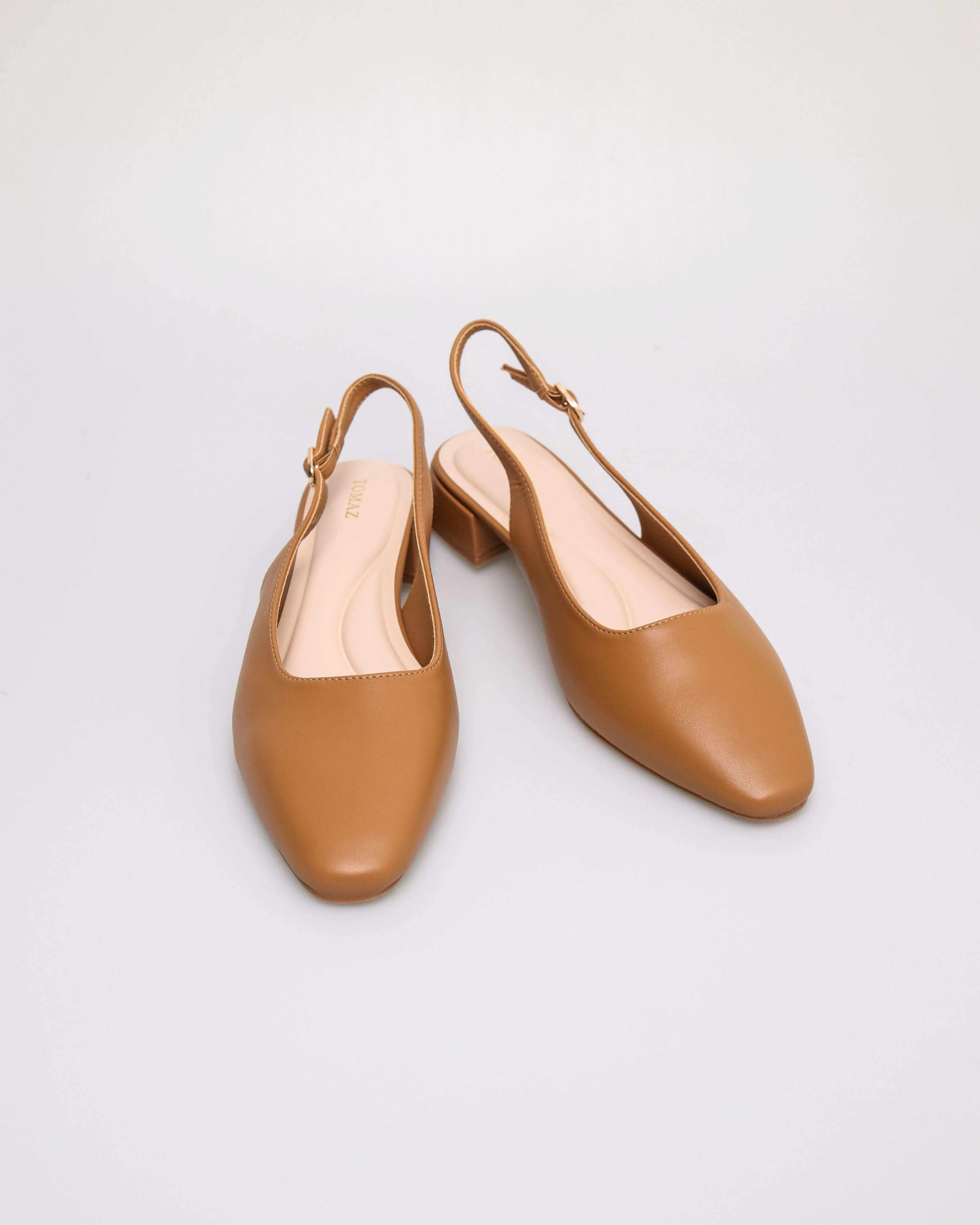 Tomaz YX245 Ladies Golden Buckle Slingback