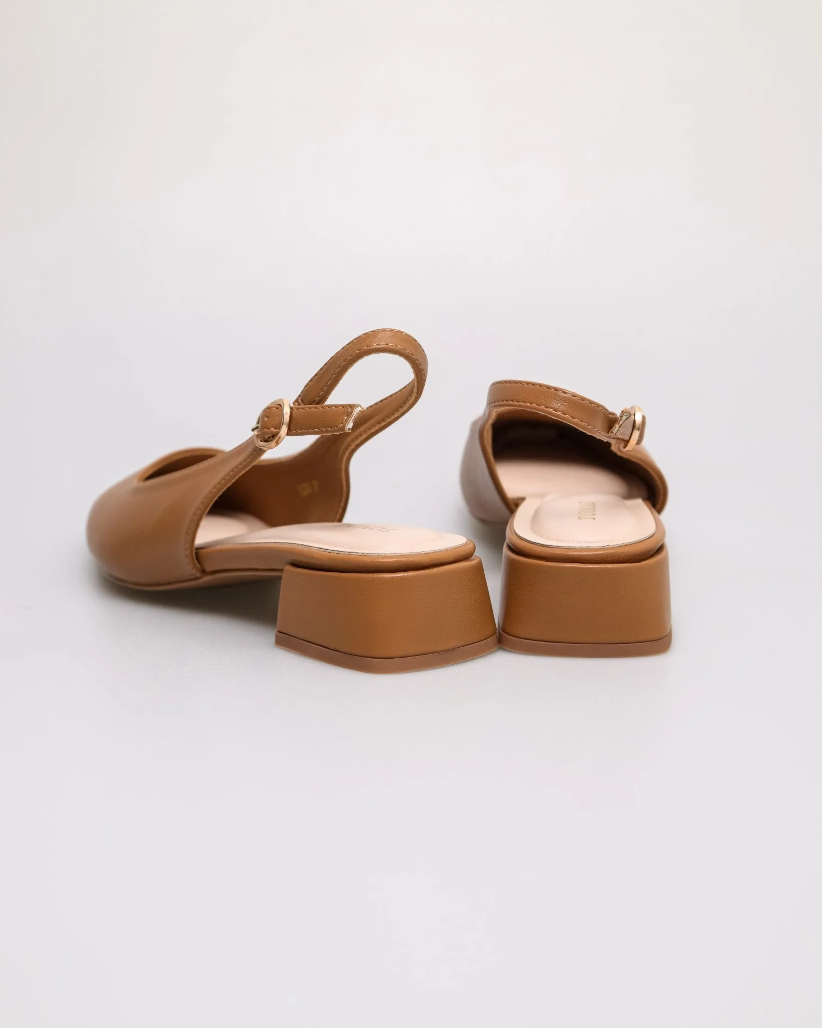 Tomaz YX245 Ladies Golden Buckle Slingback