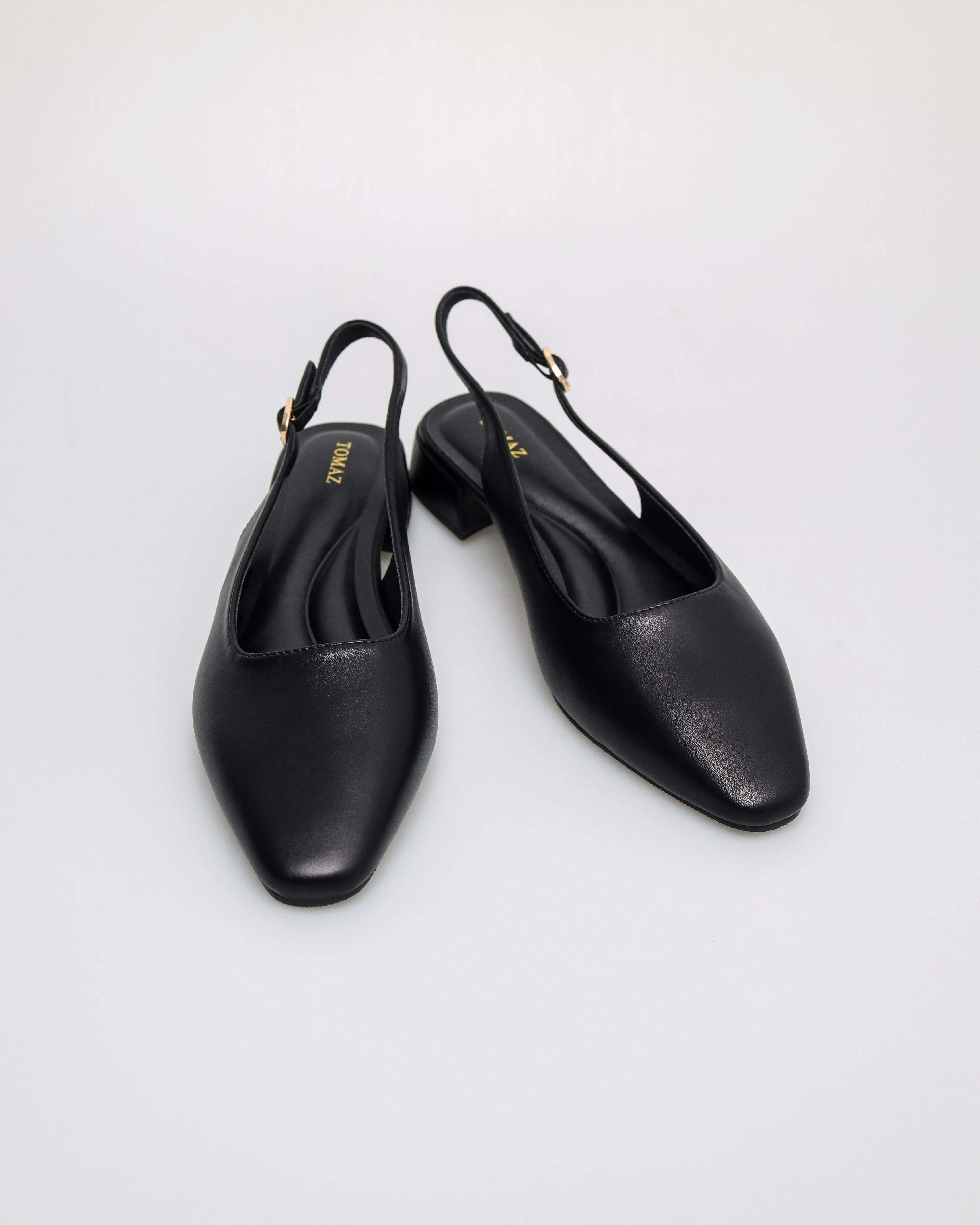 Tomaz YX245 Ladies Golden Buckle Slingback