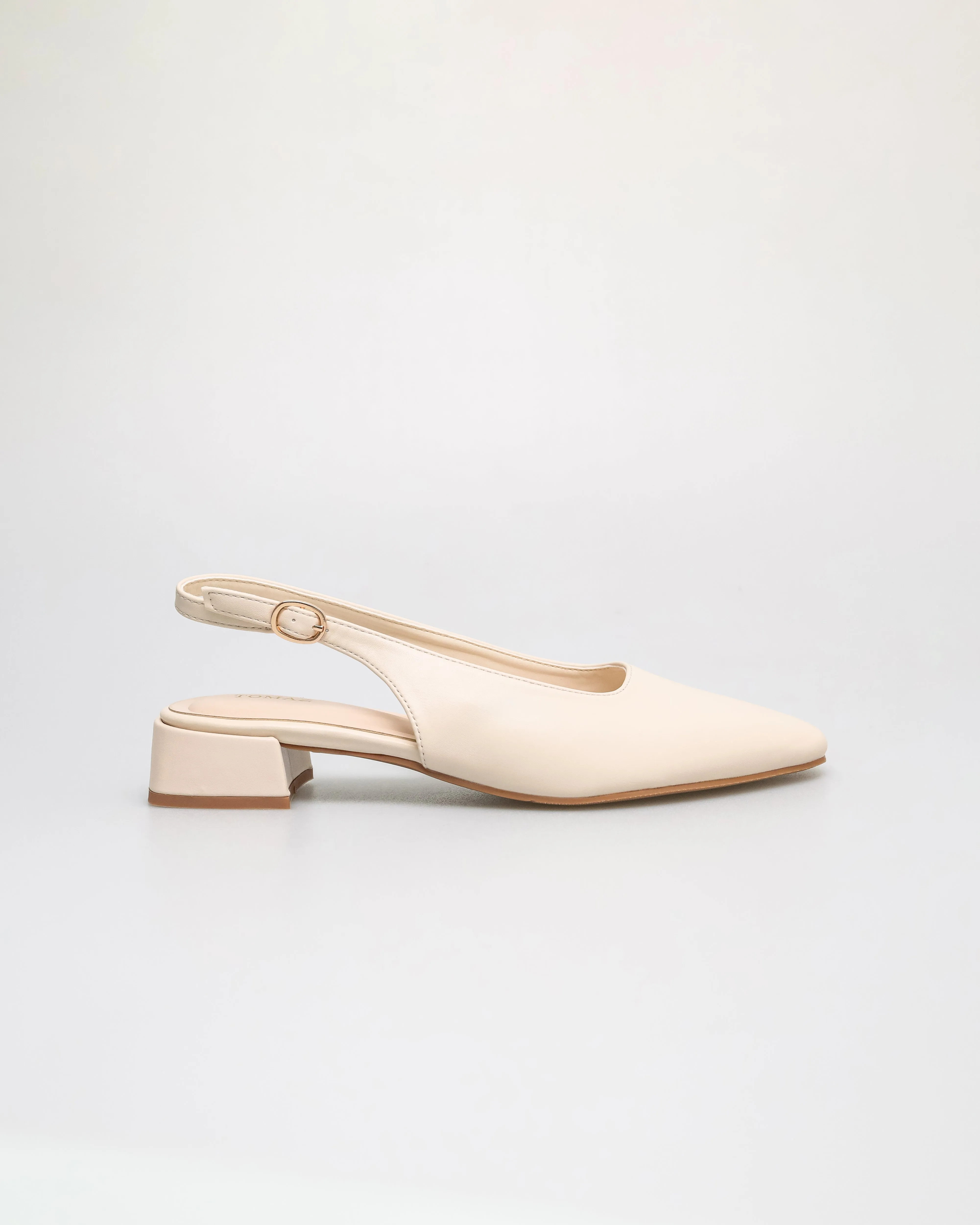Tomaz YX245 Ladies Golden Buckle Slingback