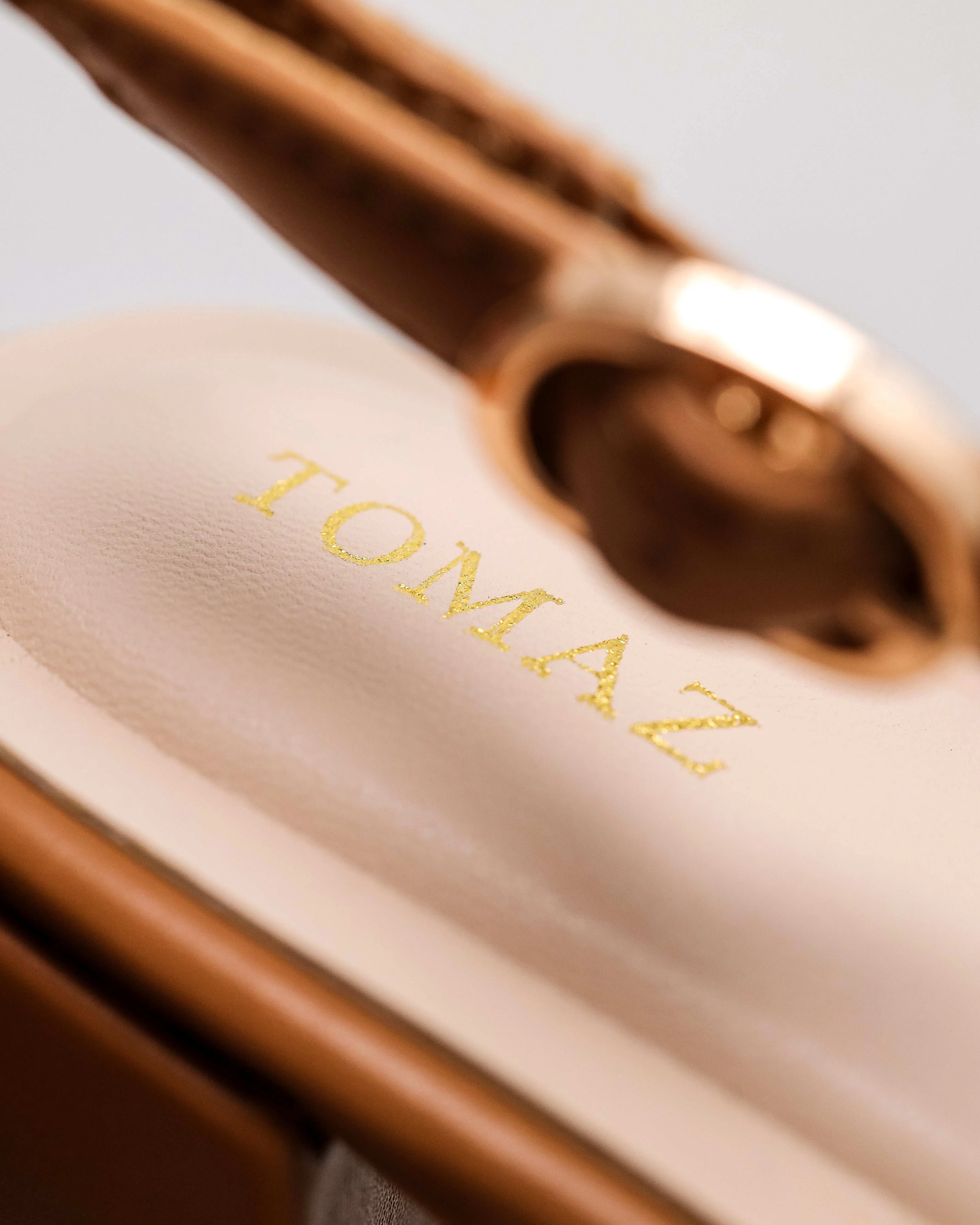 Tomaz YX245 Ladies Golden Buckle Slingback