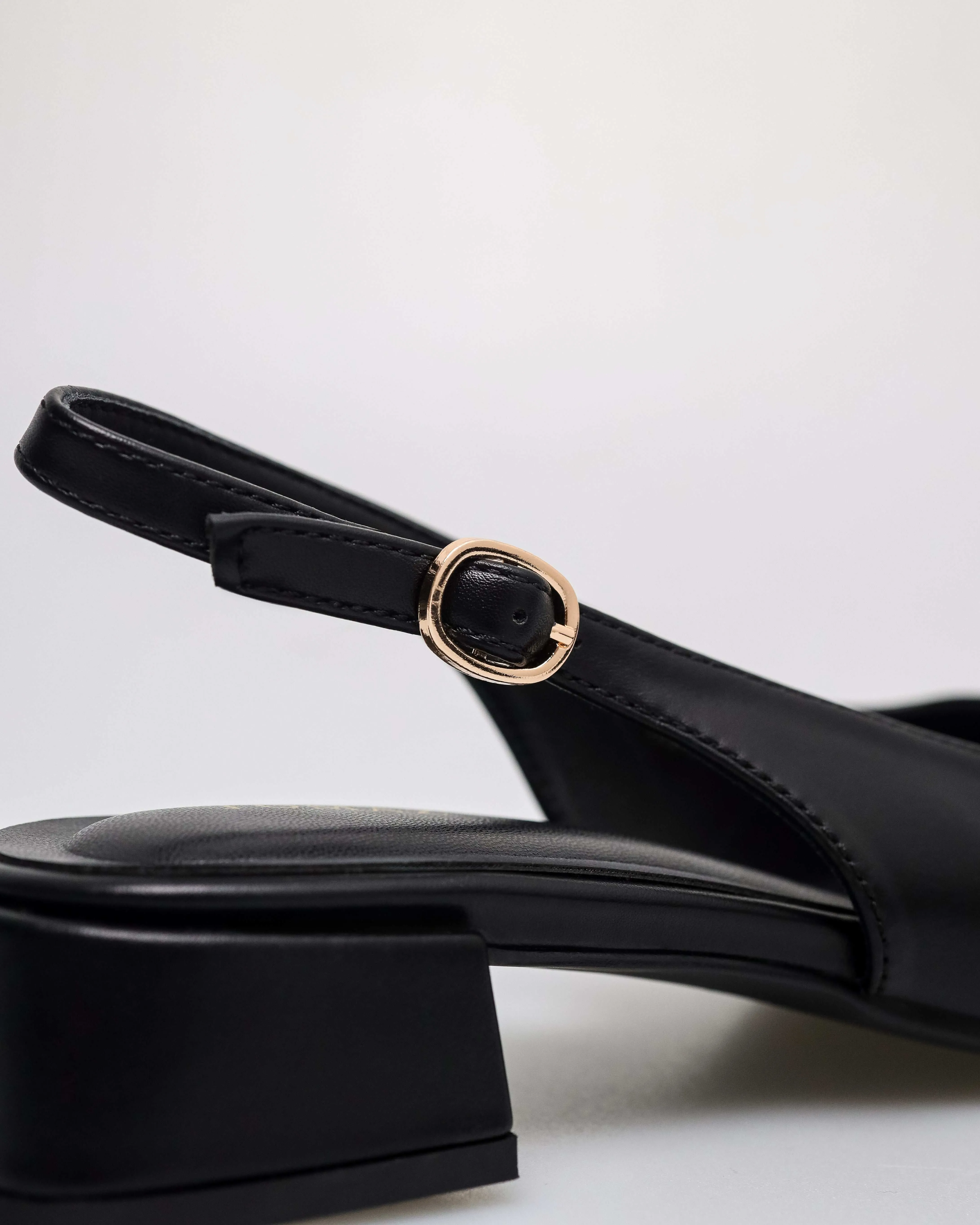 Tomaz YX245 Ladies Golden Buckle Slingback