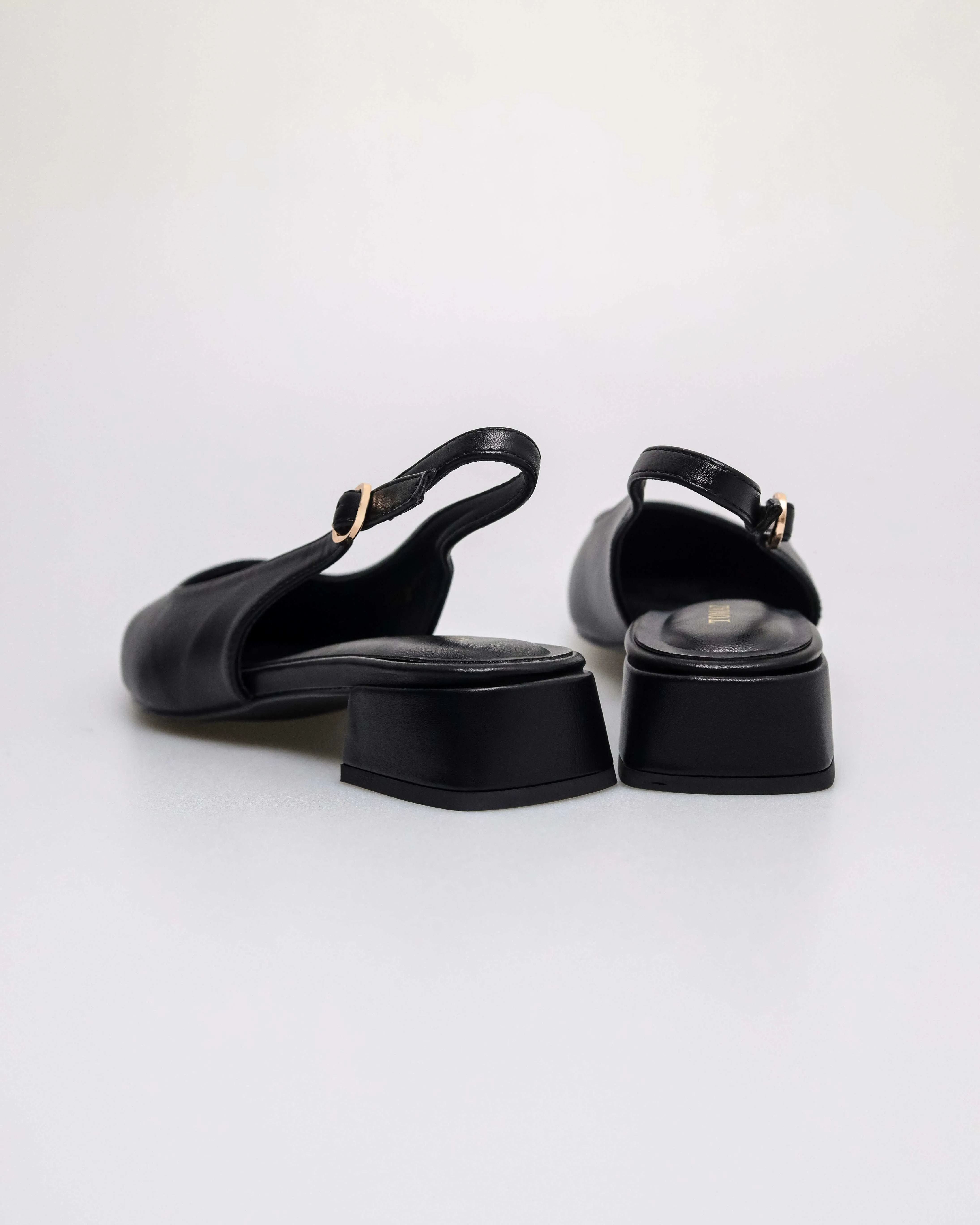 Tomaz YX245 Ladies Golden Buckle Slingback