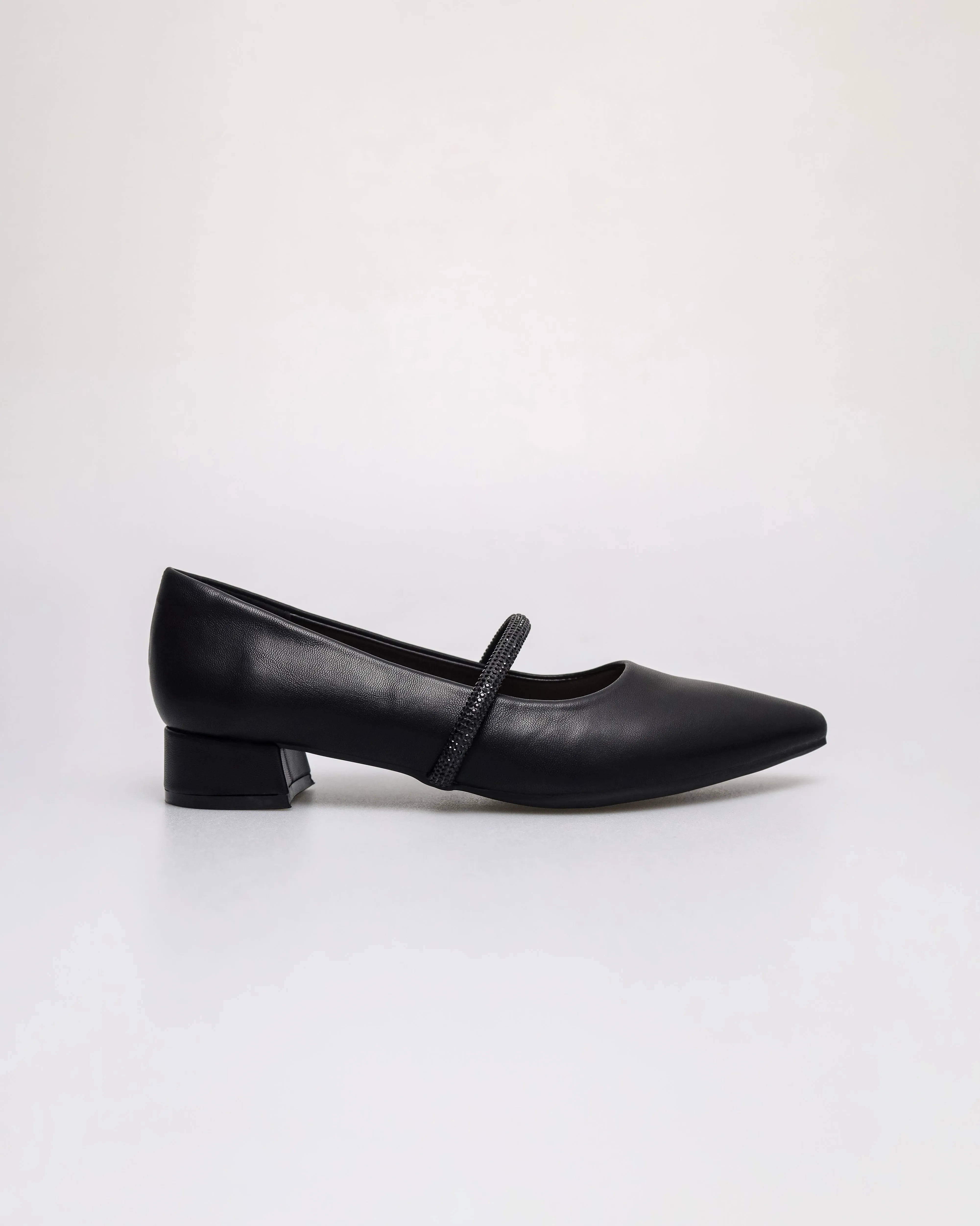 Tomaz YX248 Ladies Glitter Noir Heels