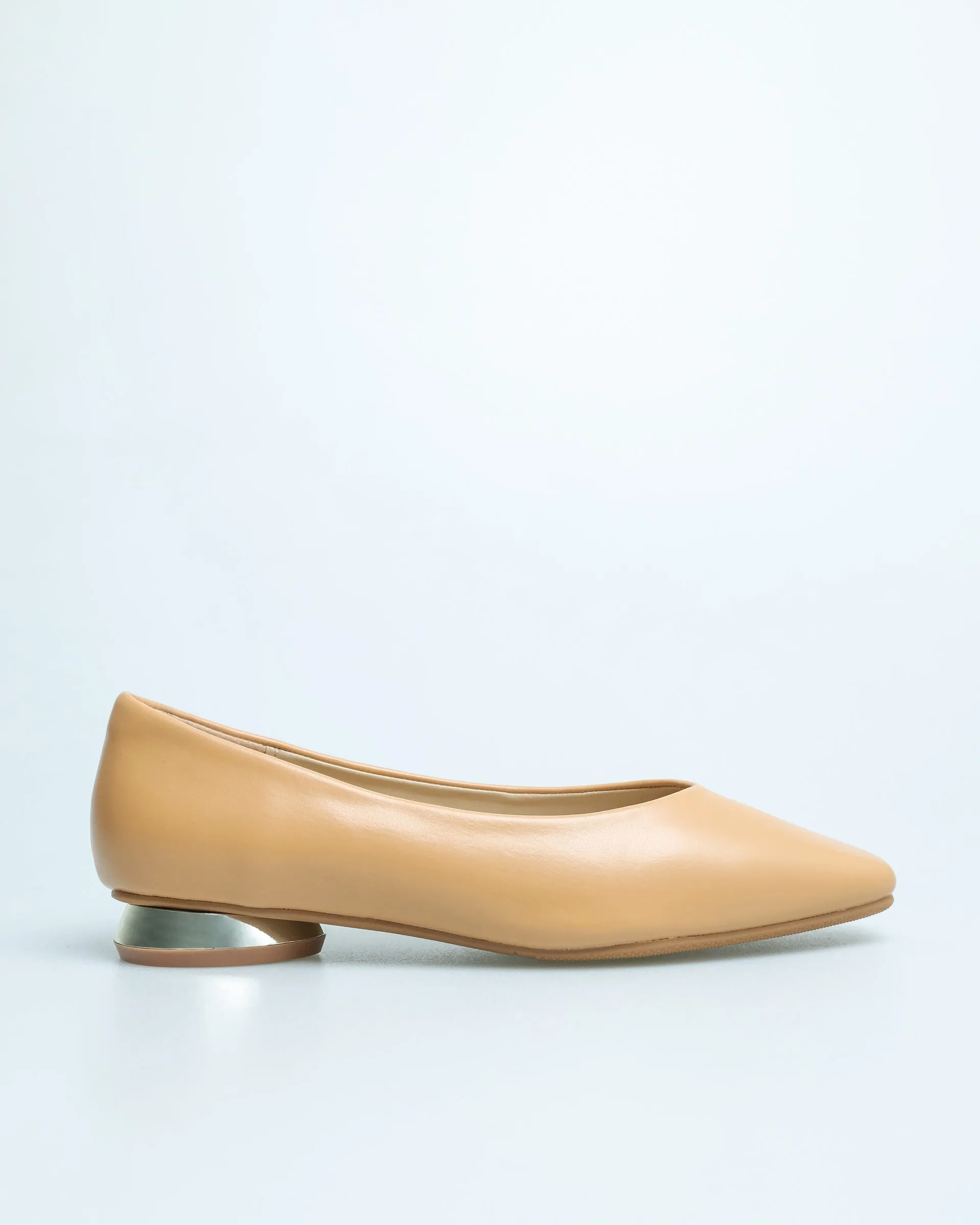 Tomaz YX86 Ladies Pointed Low Heels (Camel)