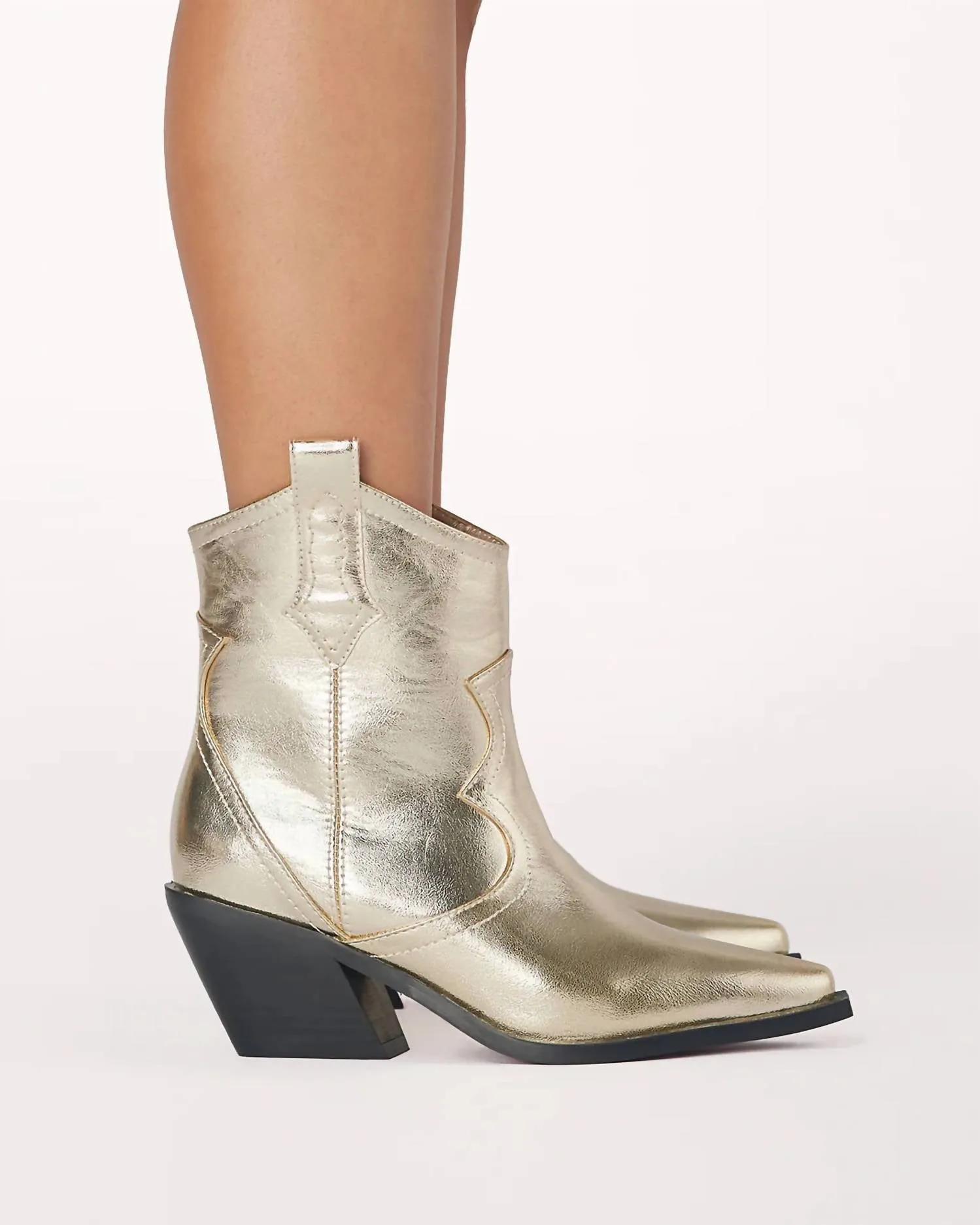 Ulira Metallic Booties In Gold