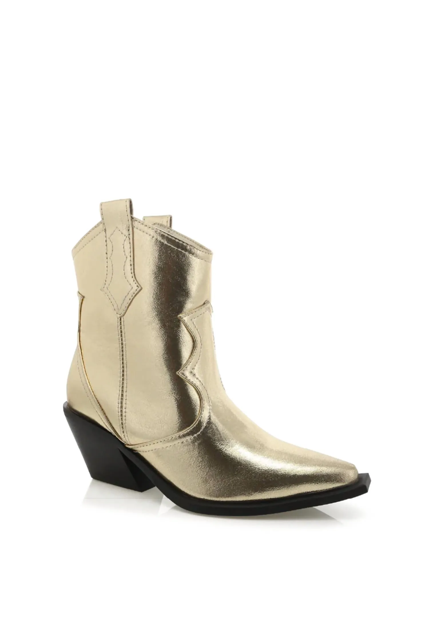 Ulira Metallic Booties In Gold