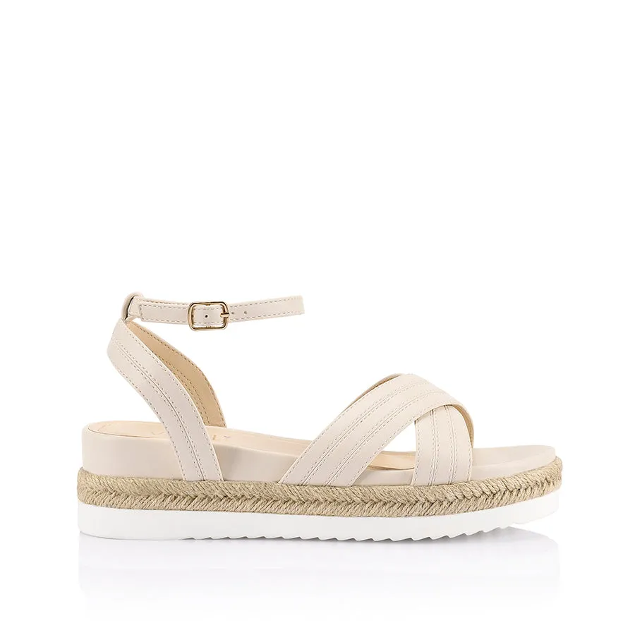 Verali Dezzie Footbed Sandals Bone Softee
