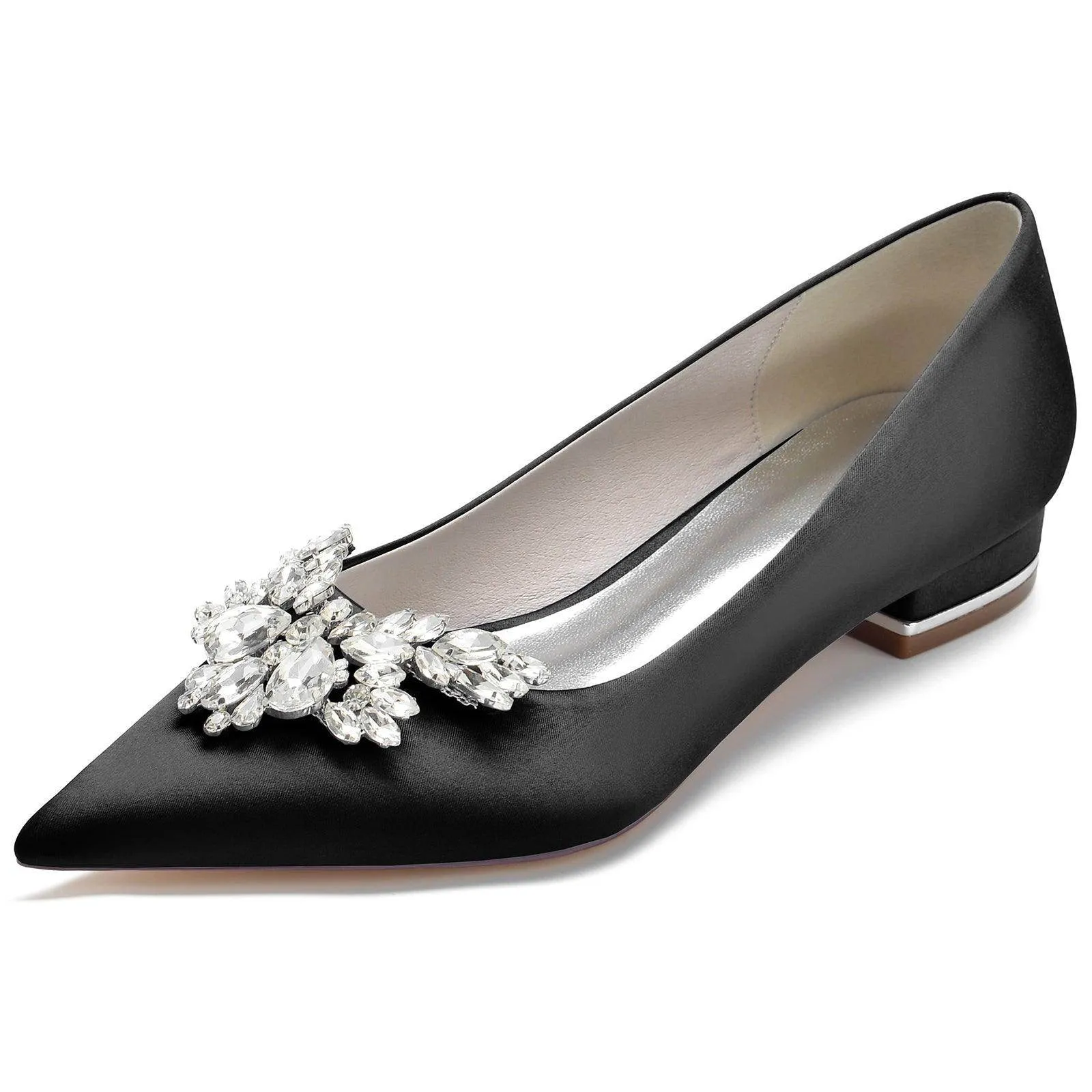 White Satin Pointy Shoes CK0279