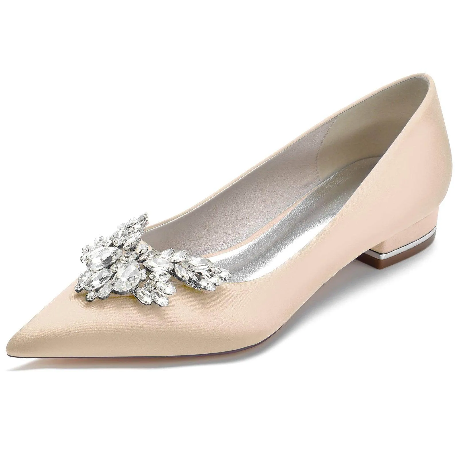 White Satin Pointy Shoes CK0279