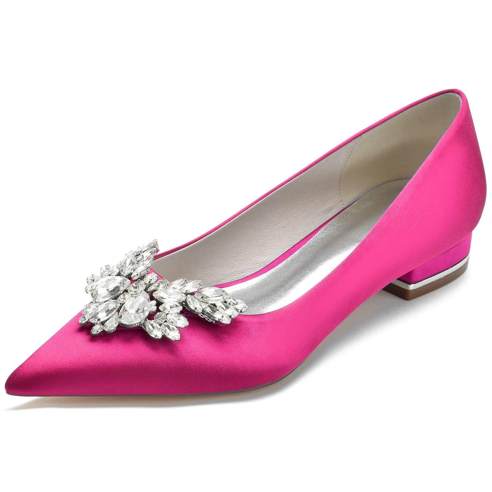 White Satin Pointy Shoes CK0279