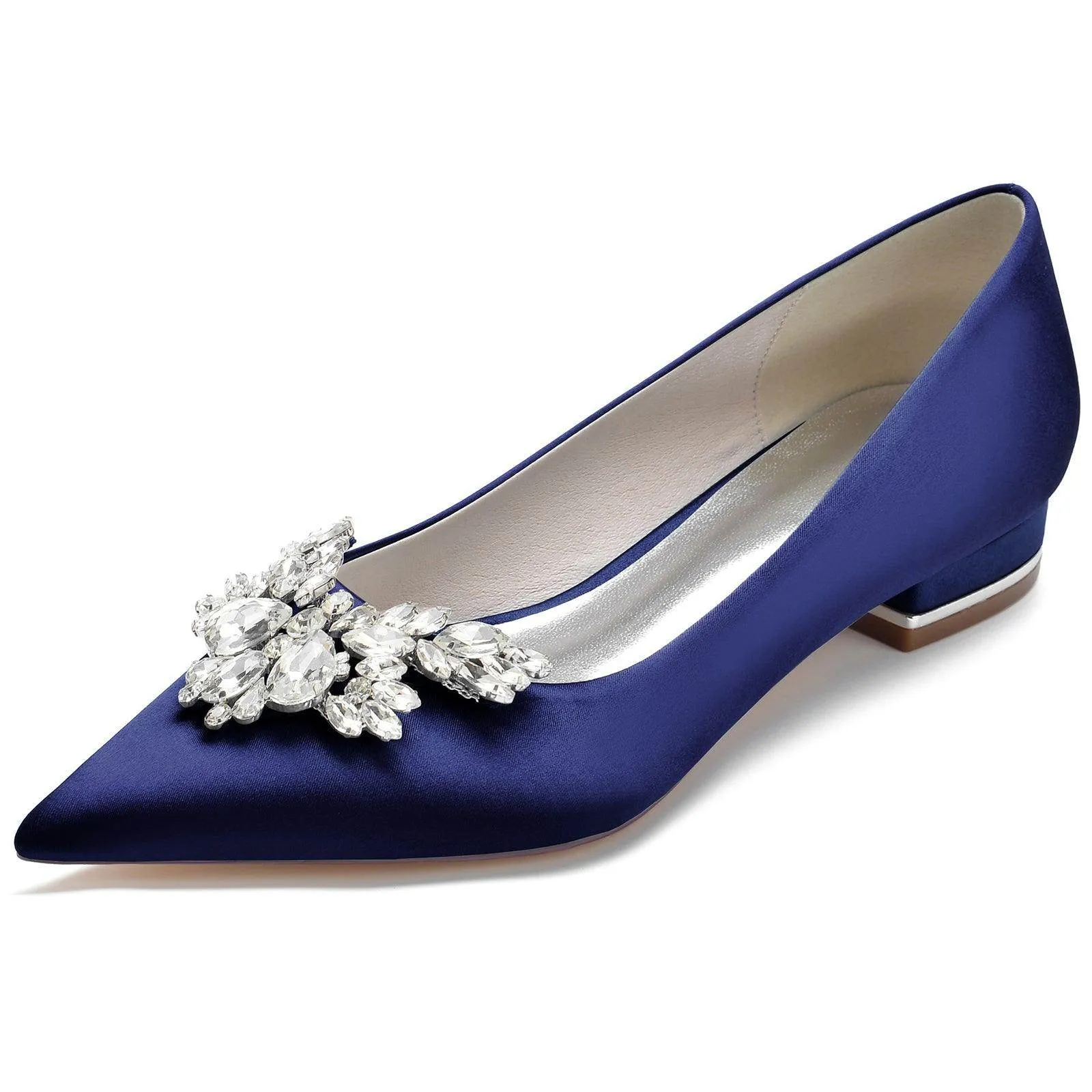 White Satin Pointy Shoes CK0279