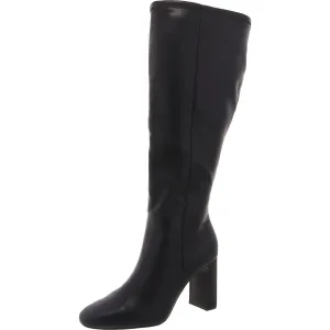 WiseWC Womens Block Heel Man Made Knee-High Boots