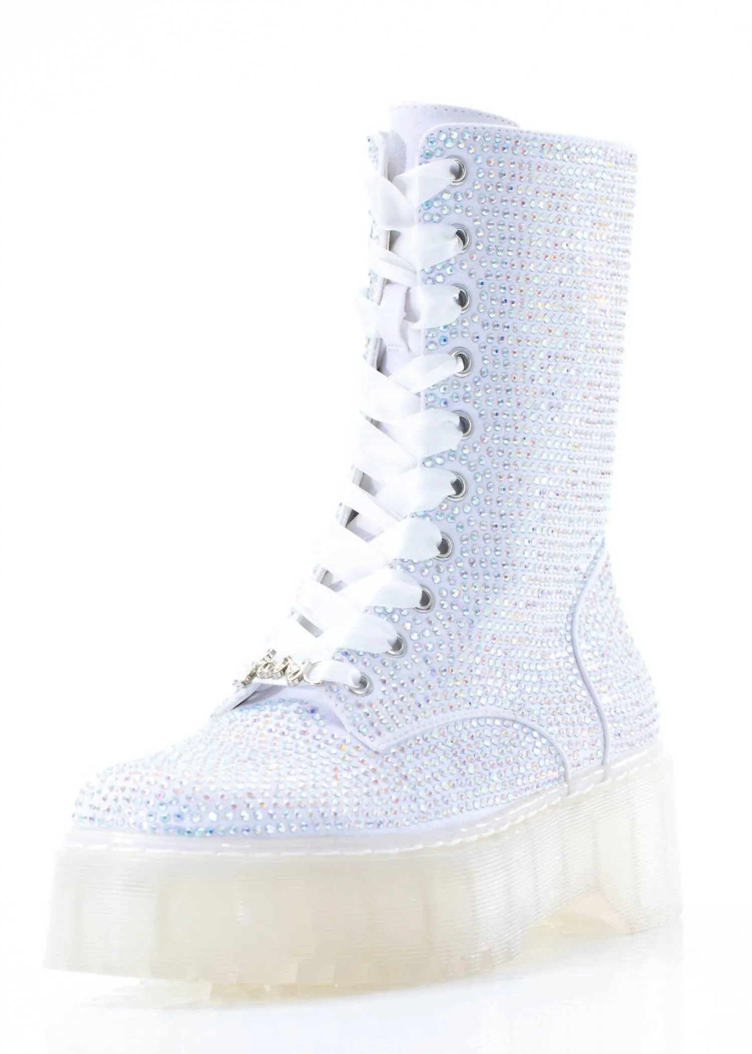 Women's Angel Combat Boot In White