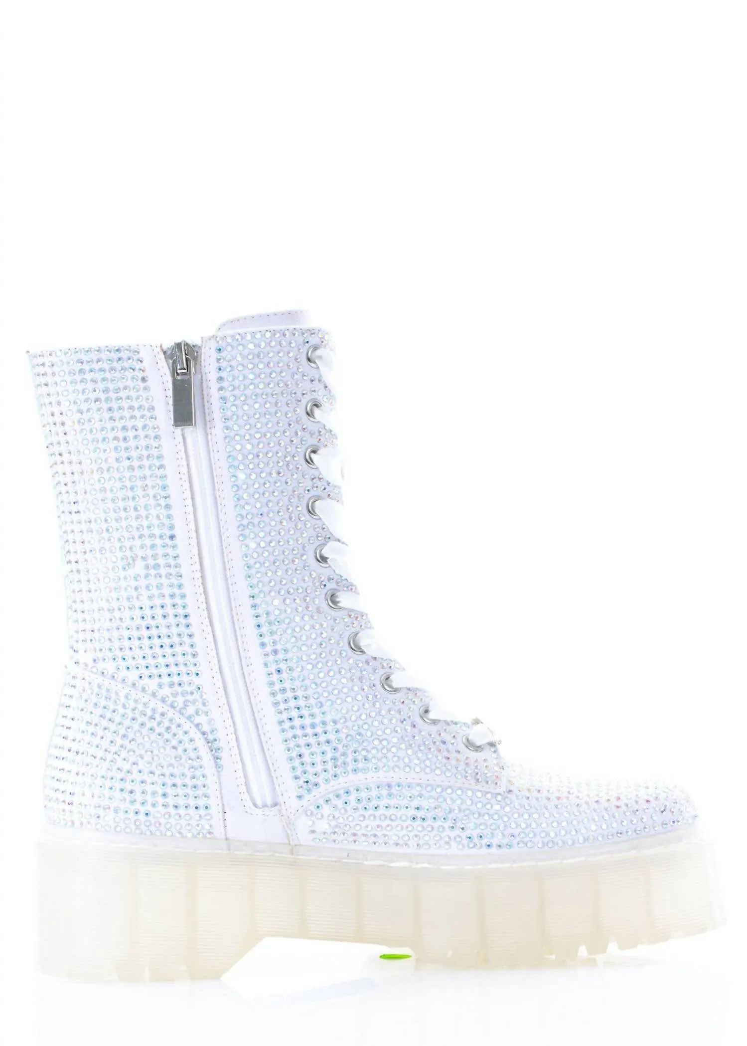 Women's Angel Combat Boot In White