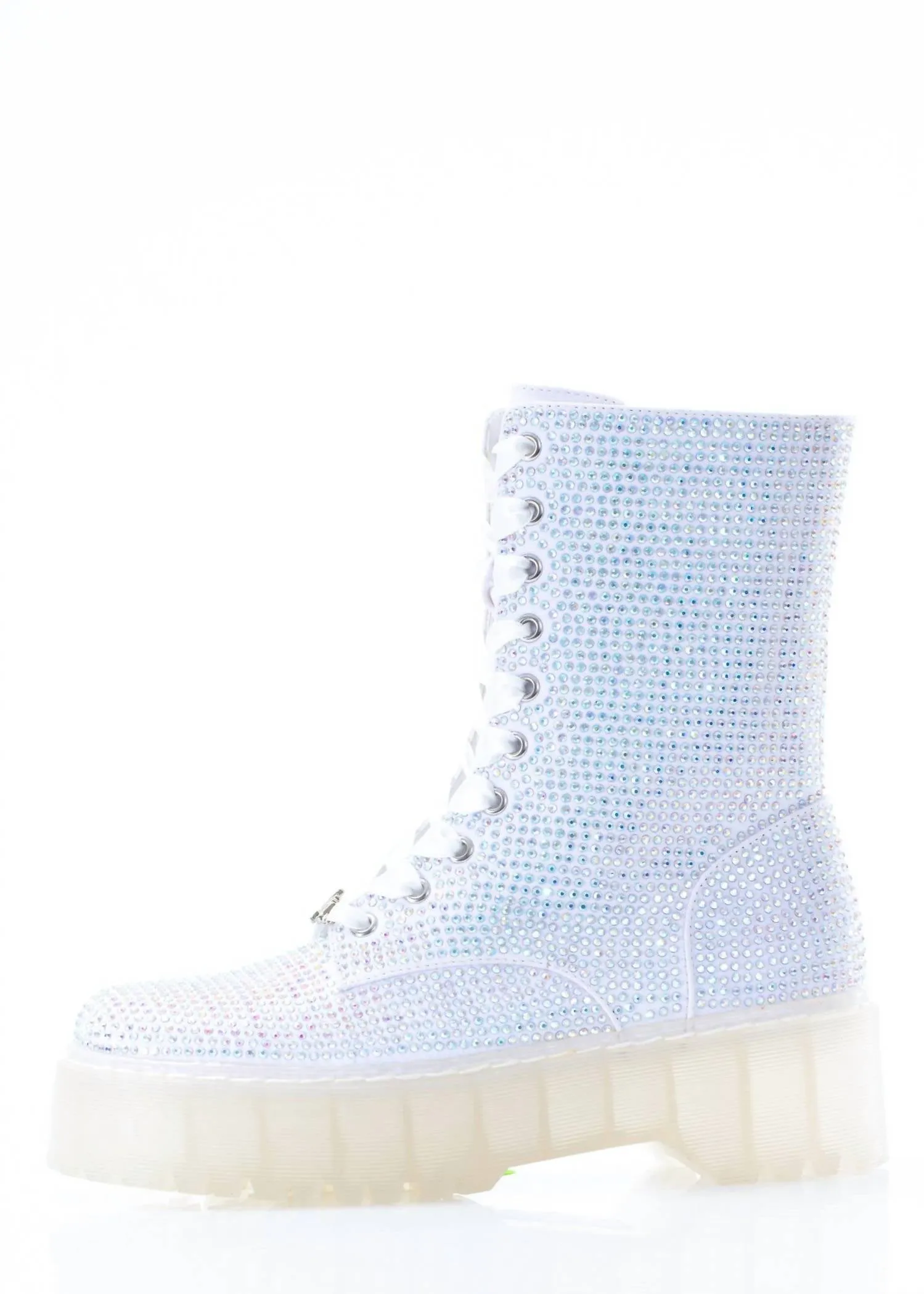 Women's Angel Combat Boot In White