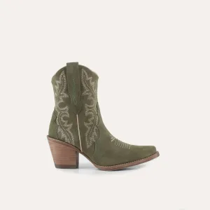 Women's Brooke Leather Cowgirl Boots In Olive