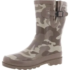 Womens Camouflage Polyester Rain Boots